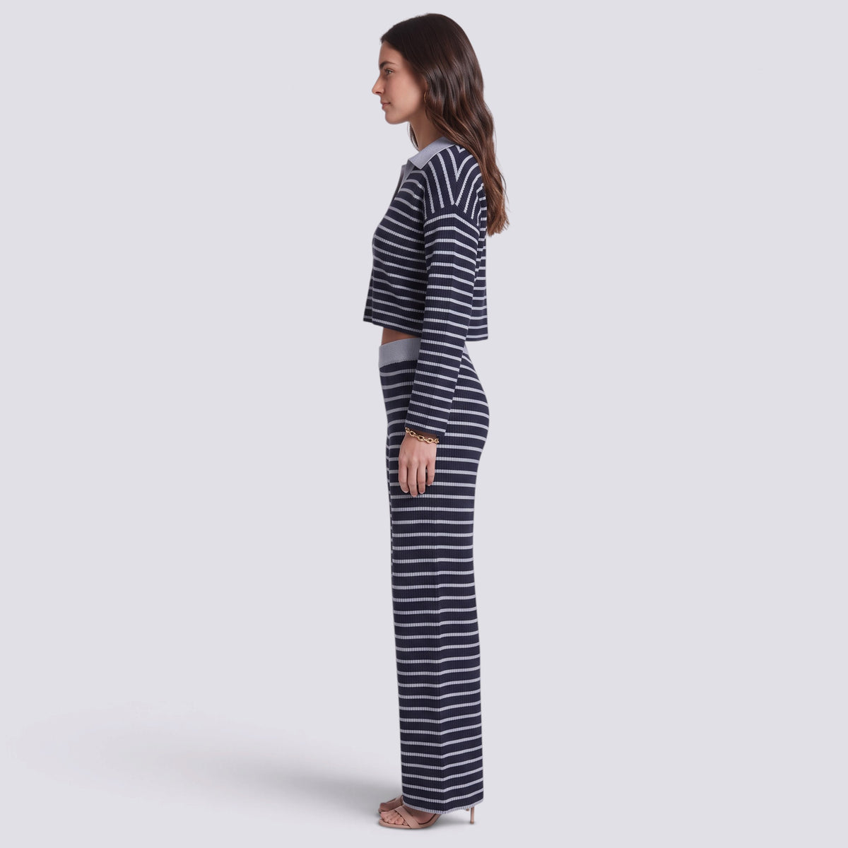 Conjunto Mujer de Punto a Rayas
