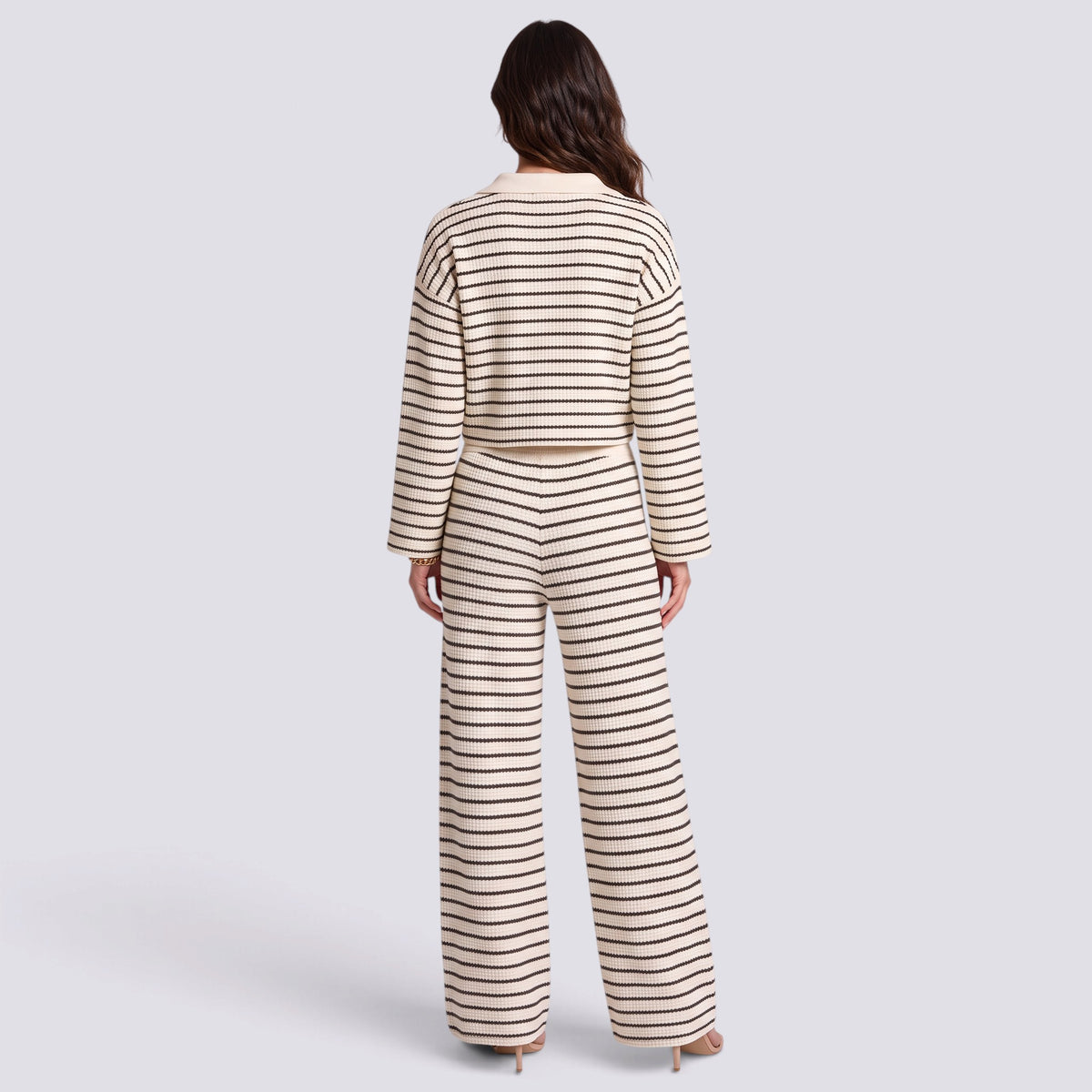 Conjunto Mujer de Punto a Rayas