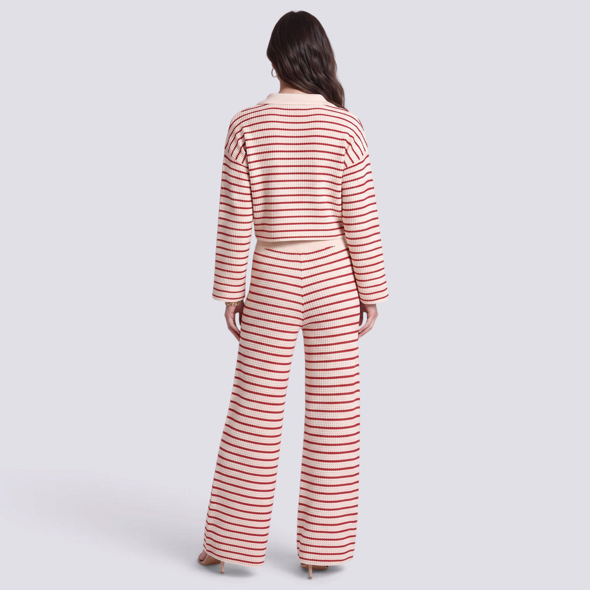 Conjunto Mujer de Punto a Rayas
