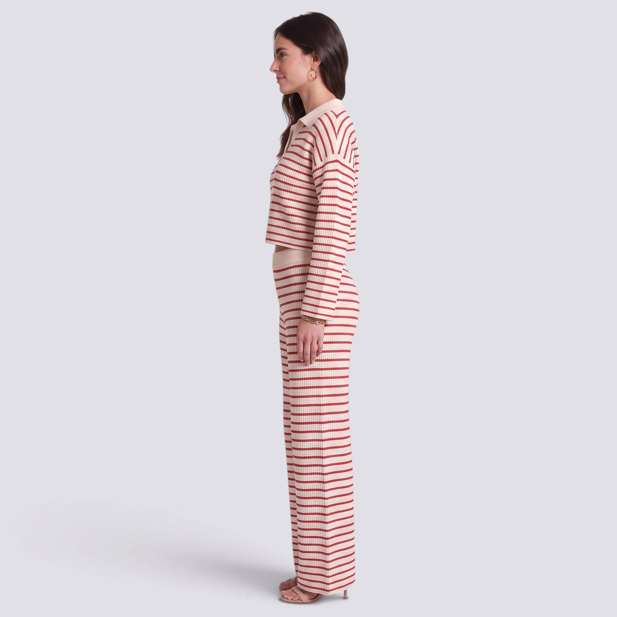 Conjunto Mujer de Punto a Rayas