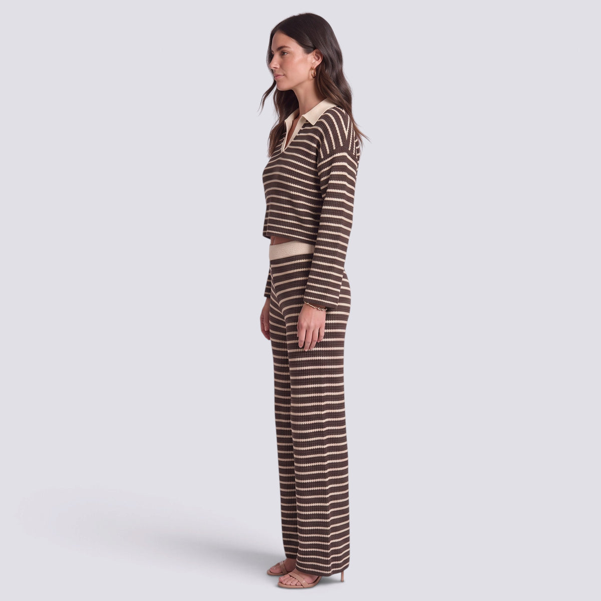 Conjunto Mujer de Punto a Rayas