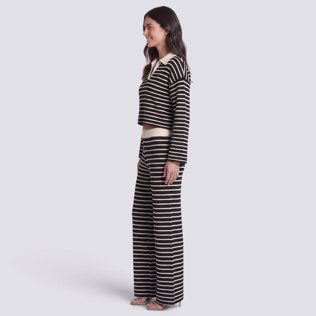 Conjunto Mujer de Punto a Rayas