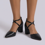 Zapato de tacón mujer color negro, vista frontal