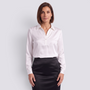Blusa Satinada Mujer Cuello V - Blanco - Frente
