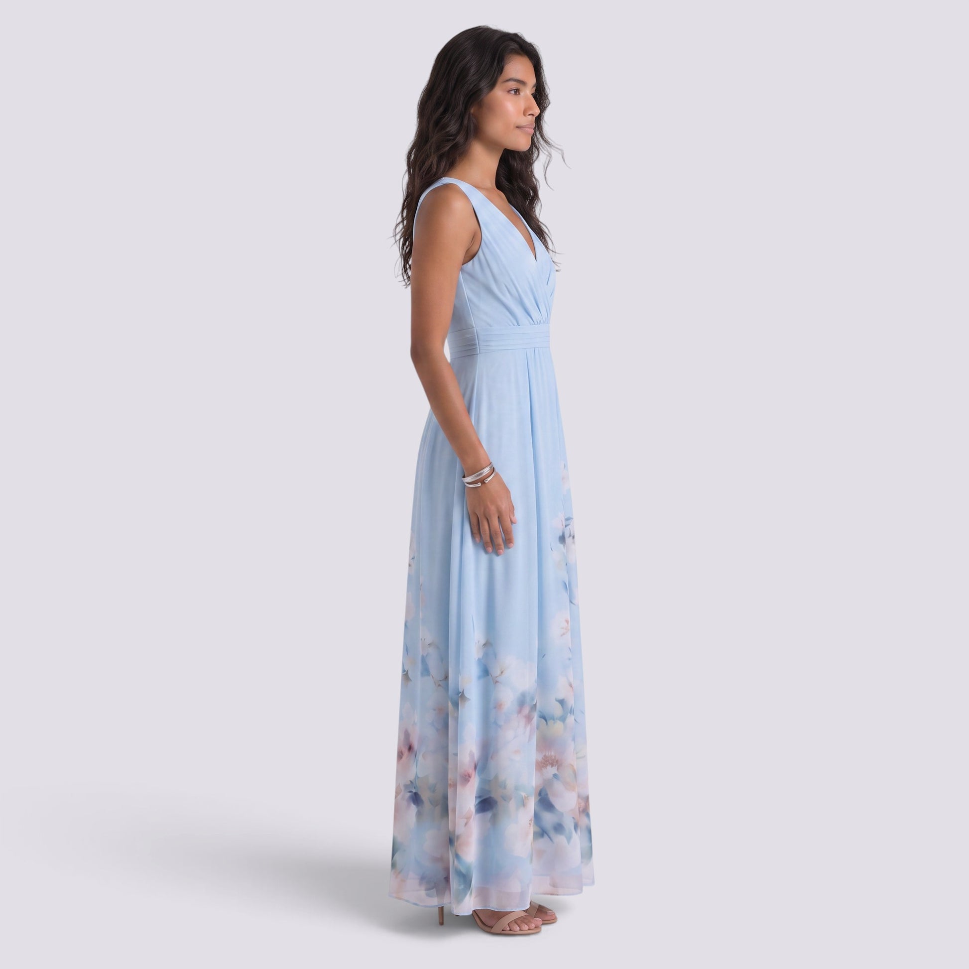 Vestido Largo de Fiesta Mujer Escote V