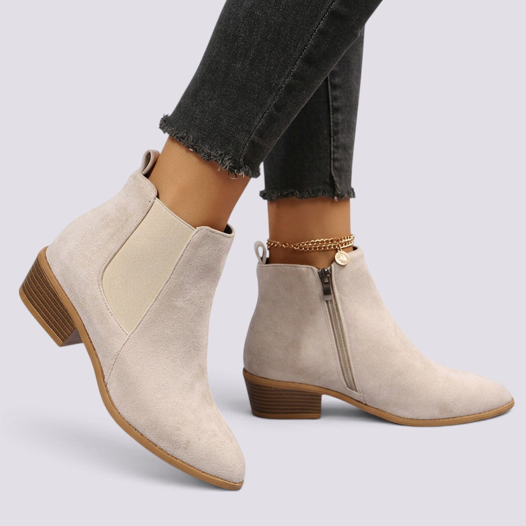 Zapatos de Salón Mujer Tacón Grueso Punta Fina