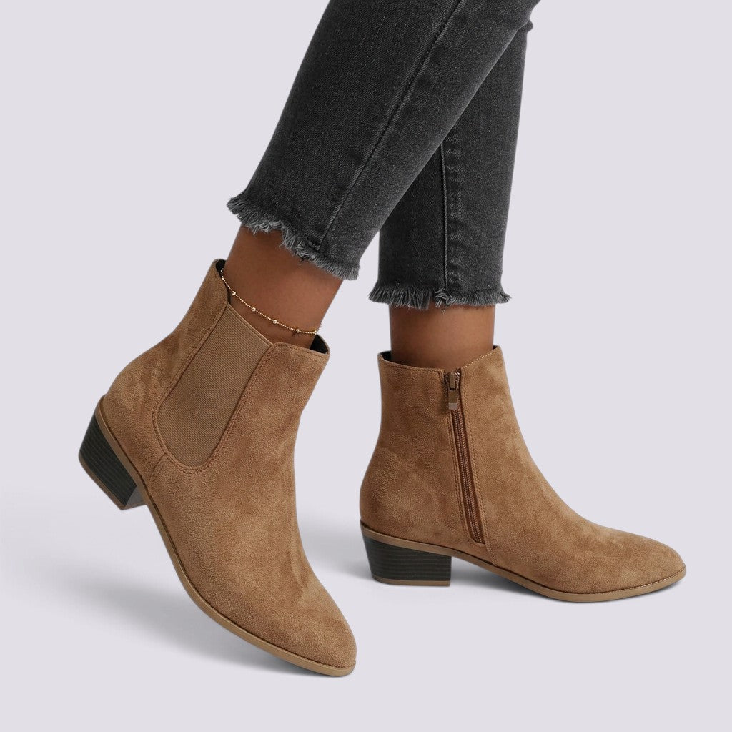Zapatos de Salón Mujer Tacón Grueso Punta Fina