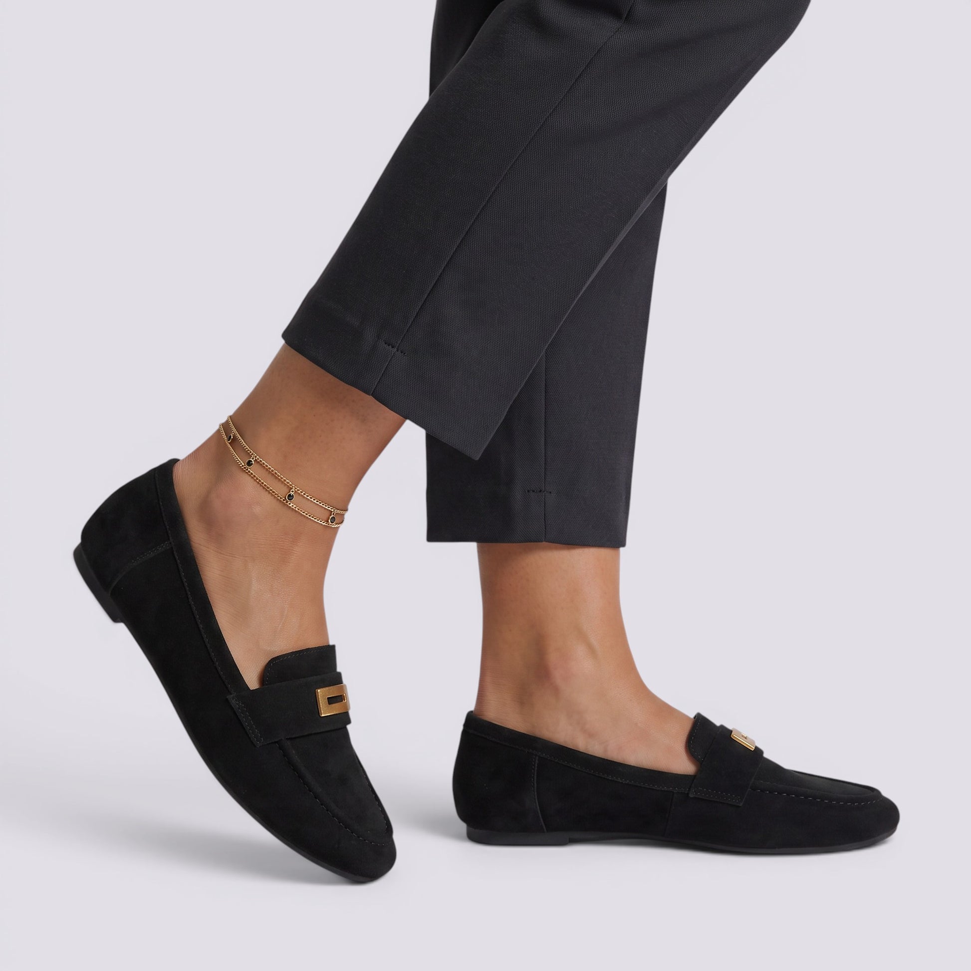 Zapatos Mocasines Mujer Estilo Inglés Punta Cuadrada