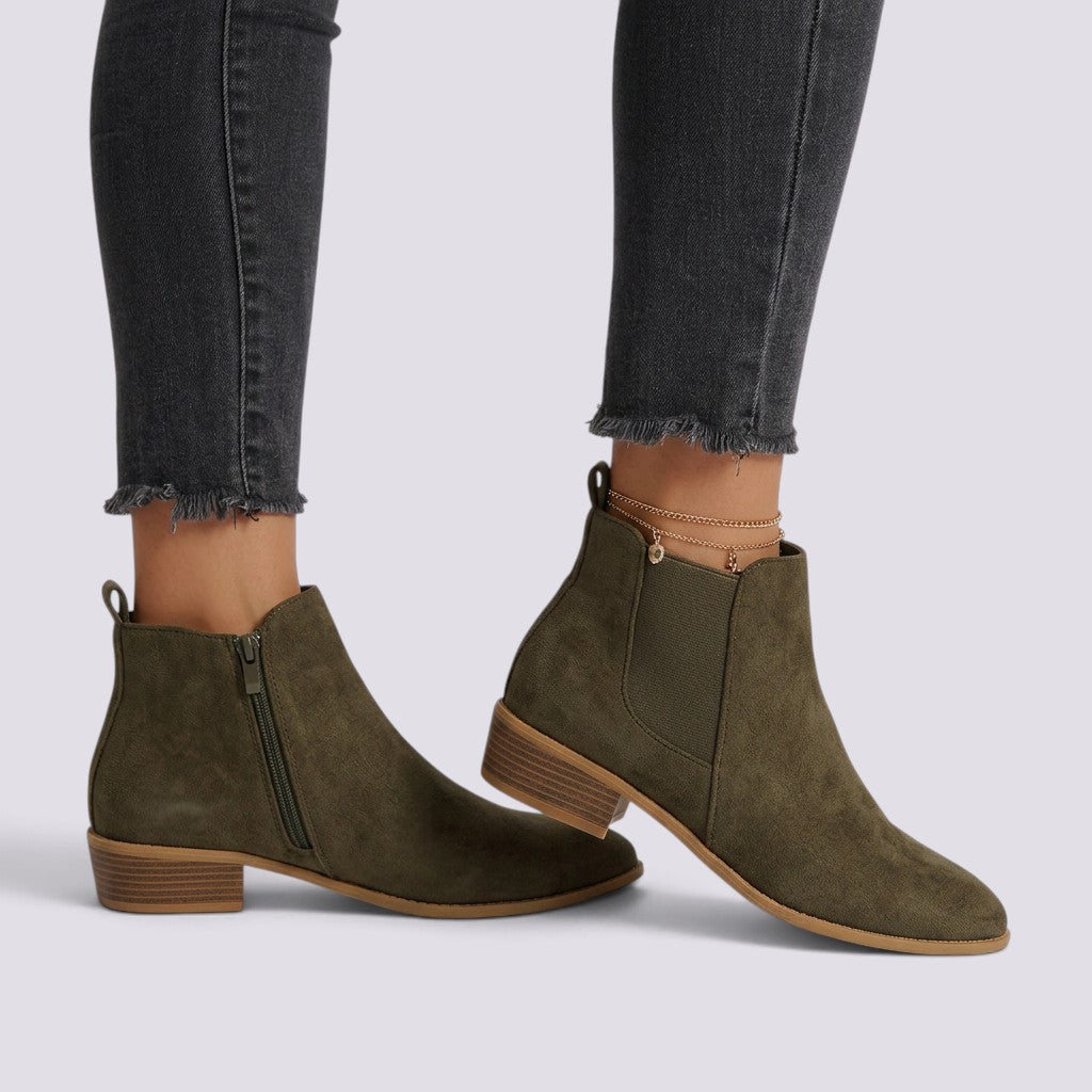 Zapatos de Salón Mujer Tacón Grueso Punta Fina