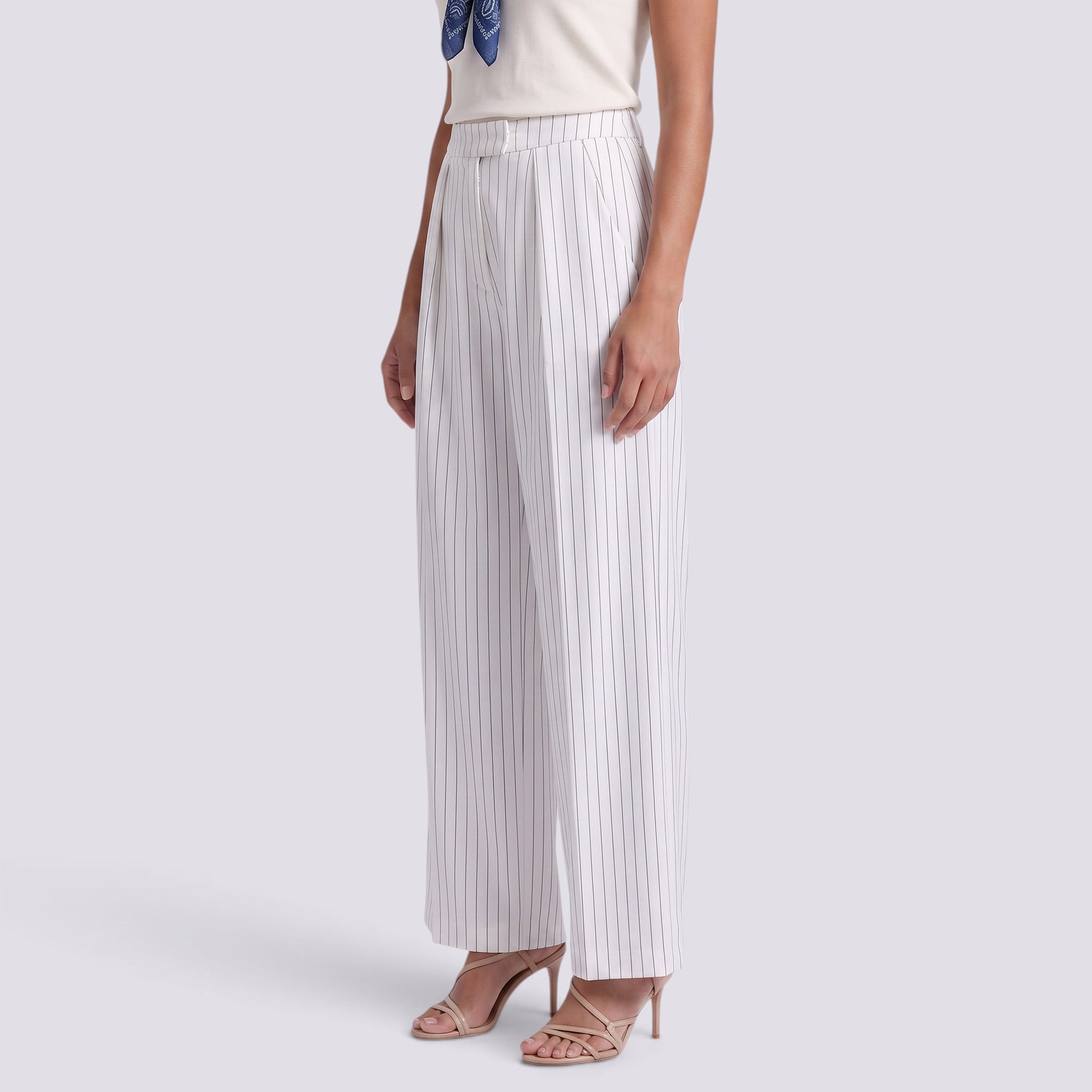 Pantalón Ancho Mujer de Vestir a Rayas
