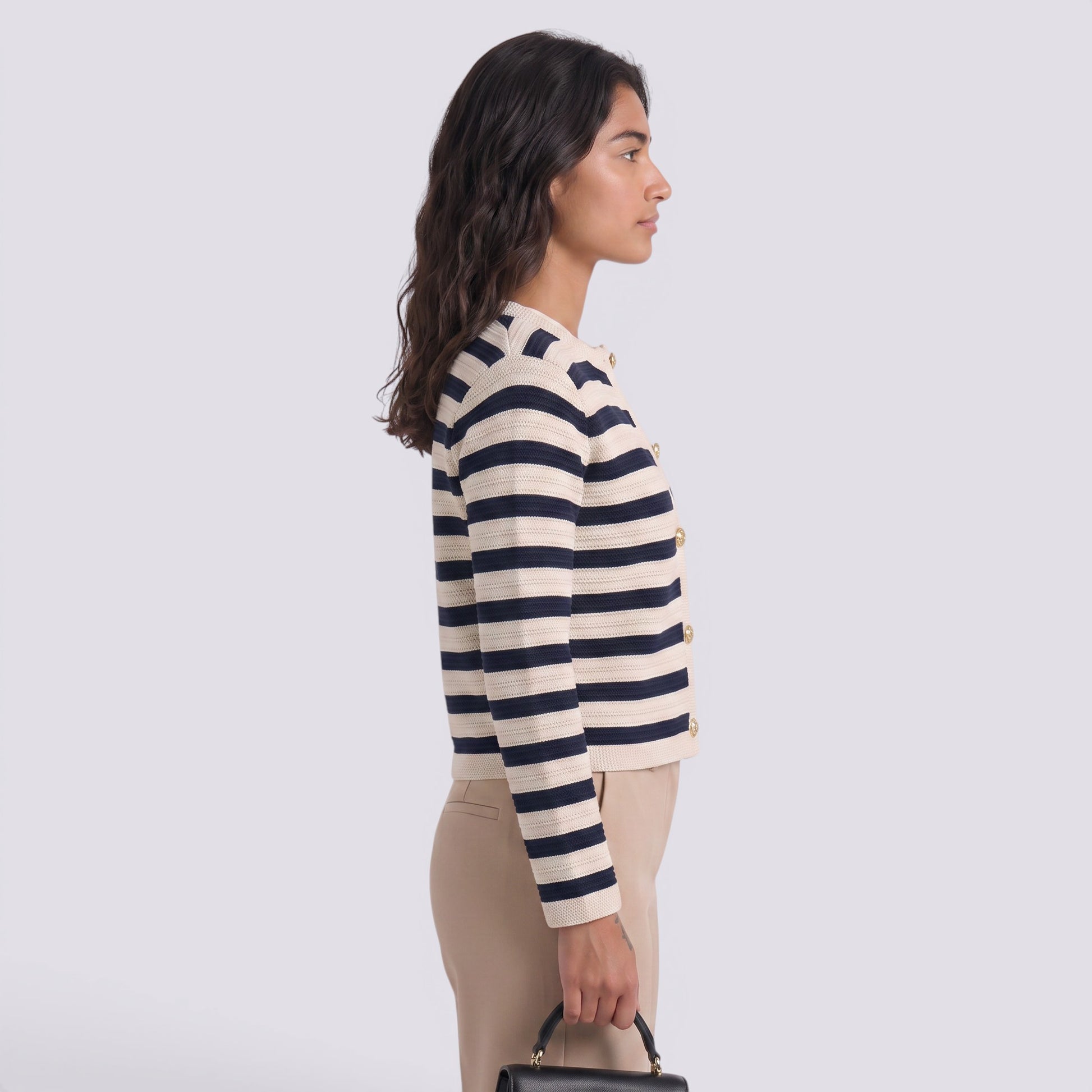 Cárdigan Mujer de Punto a Rayas