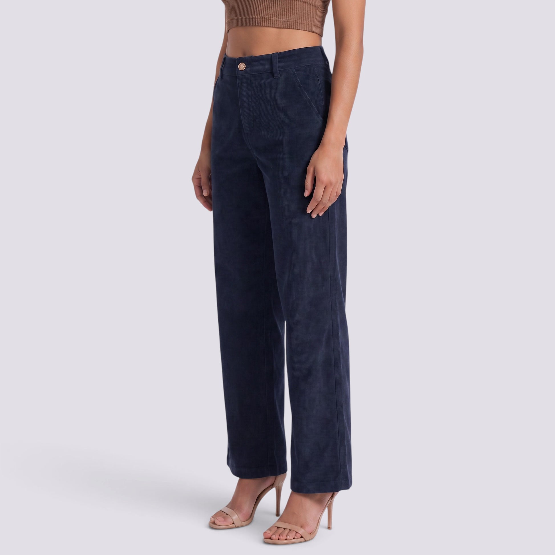 Pantalón Mujer Recto Tiro Alto
