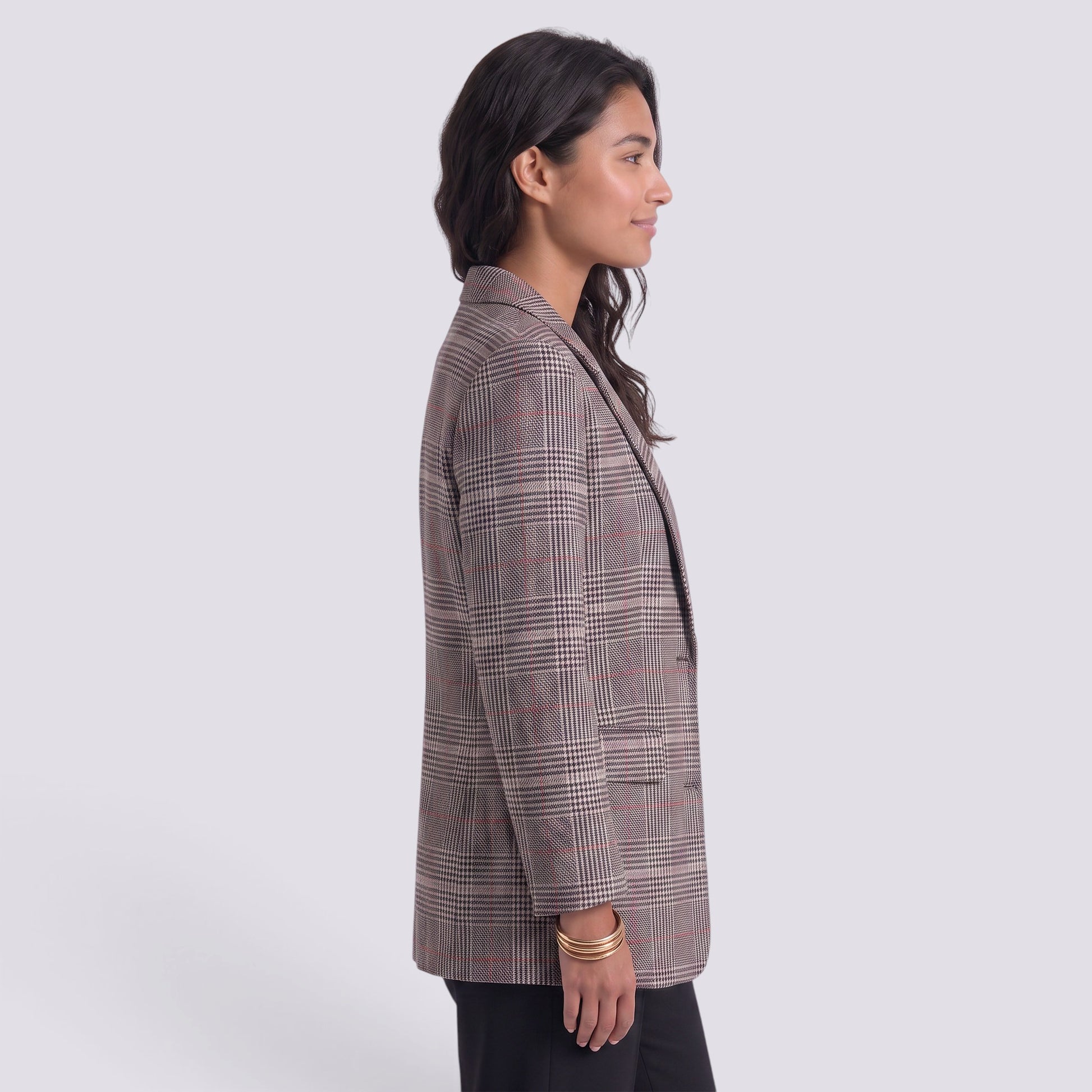 Blazer Mujer Pata de Gallo Oversize