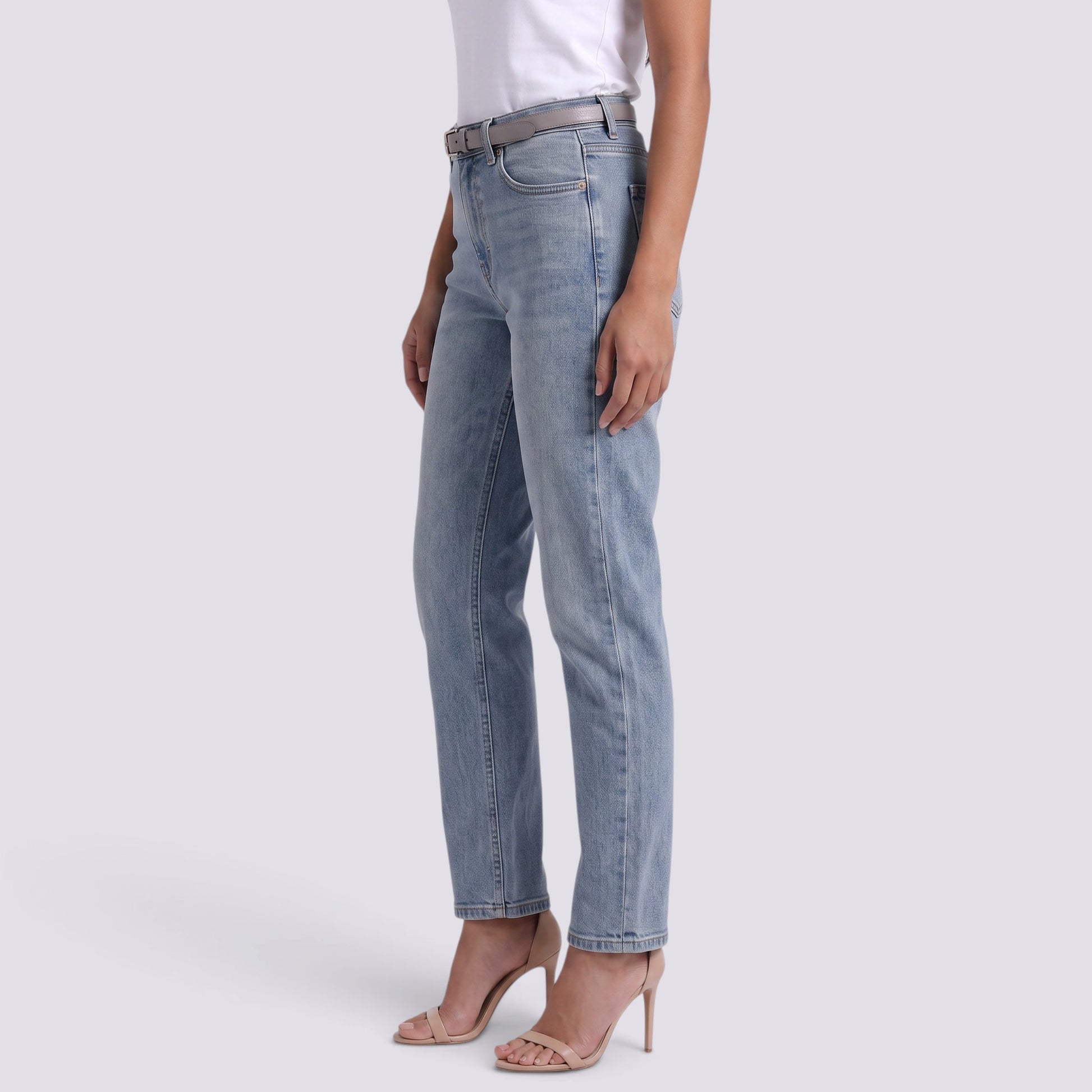Pantalón Vaquero Mujer Recto Tiro Alto