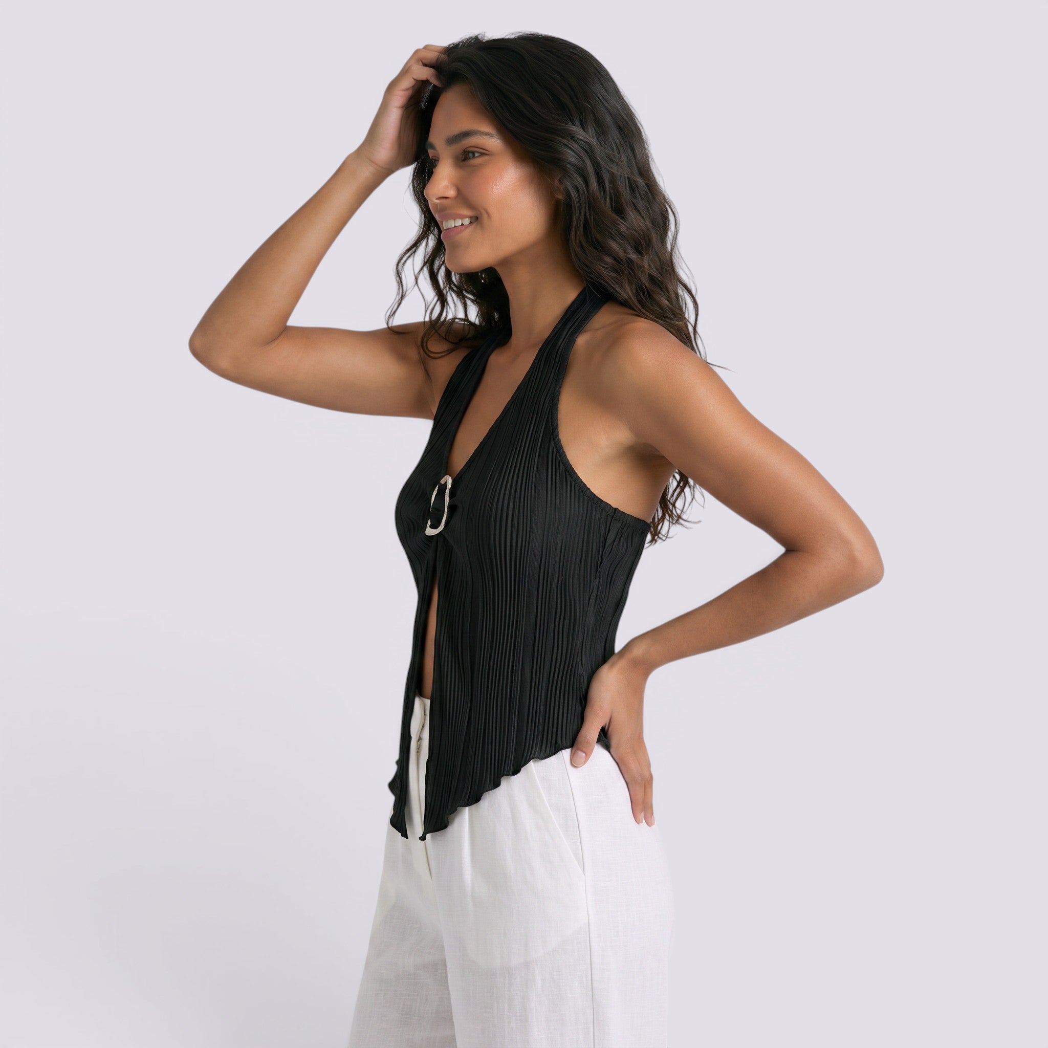 Top Halter Cuello Mujer Espalda Descubierta