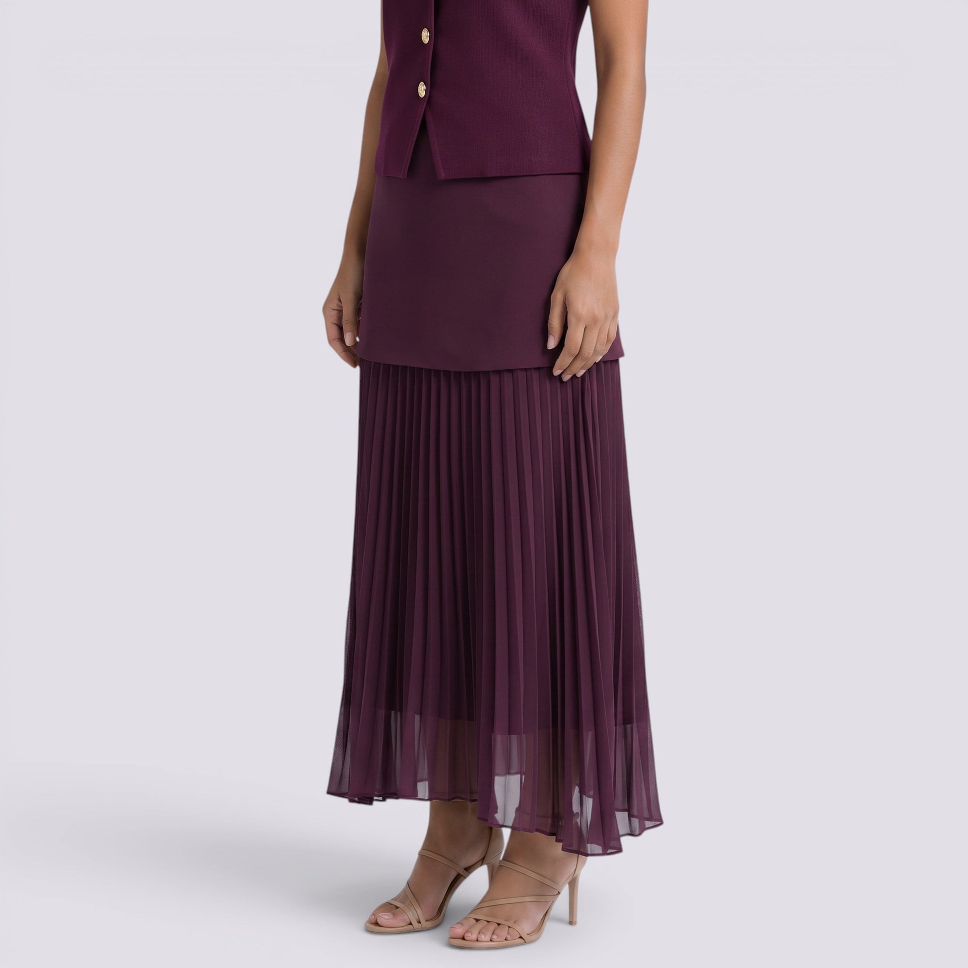 Falda Midi Mujer Cintura Alta
