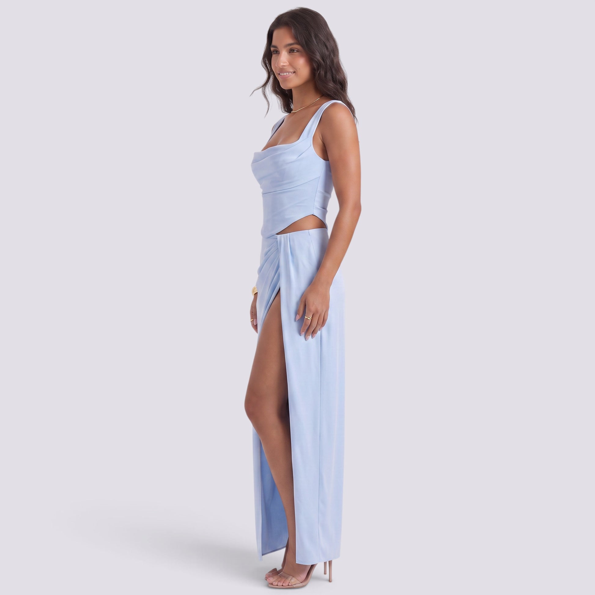 Conjunto Mujer Falda y Top Tirantes Falda Abertura