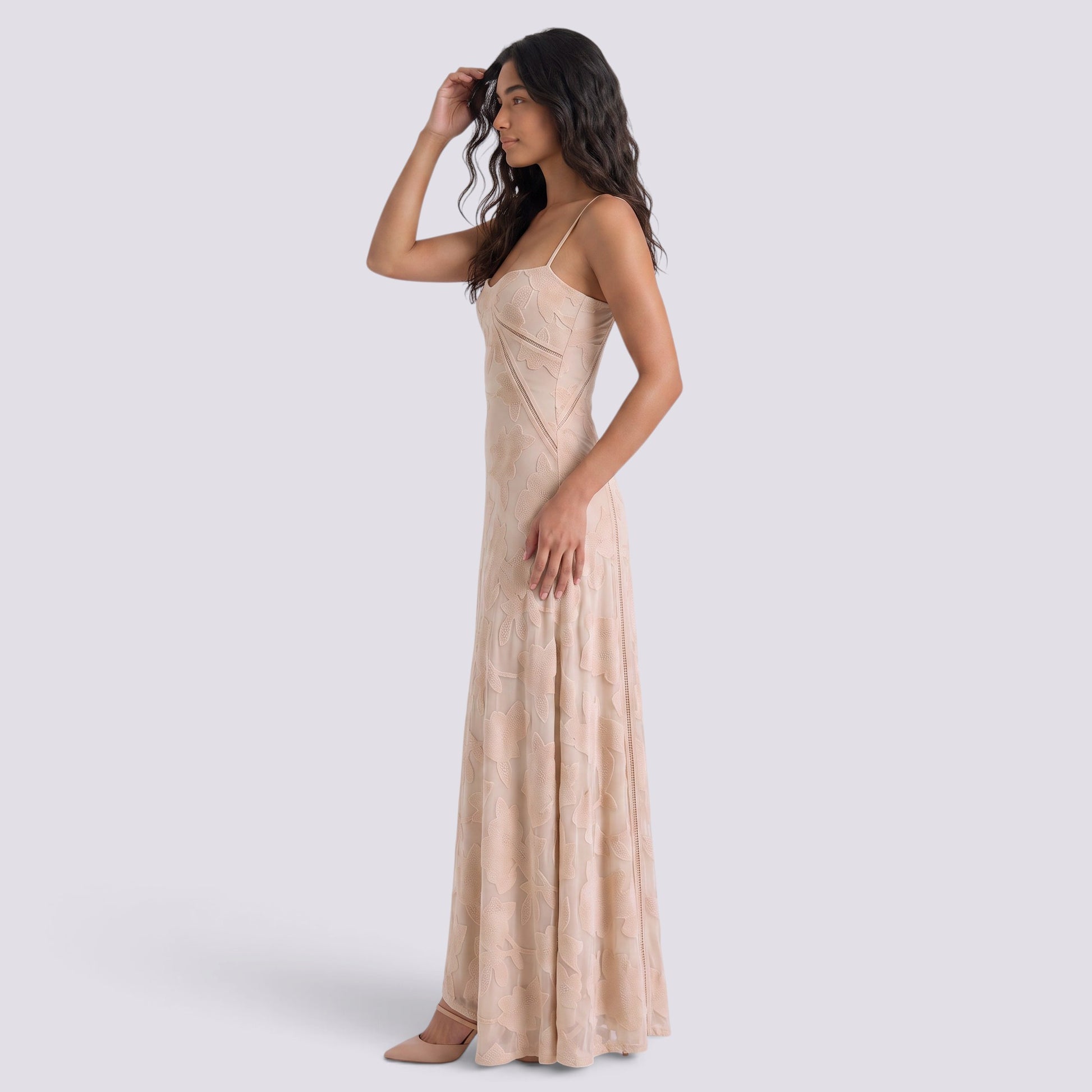Vestido Fiesta Mujer Palabra de Honor Escote Recto
