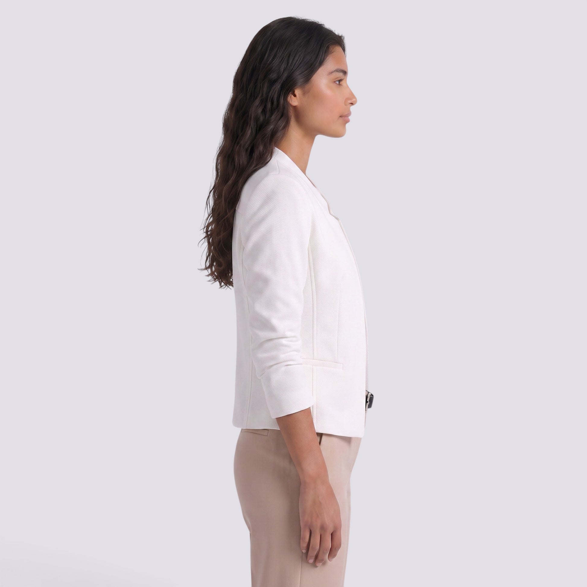 Blazer Mujer Entallado Cuello Mao