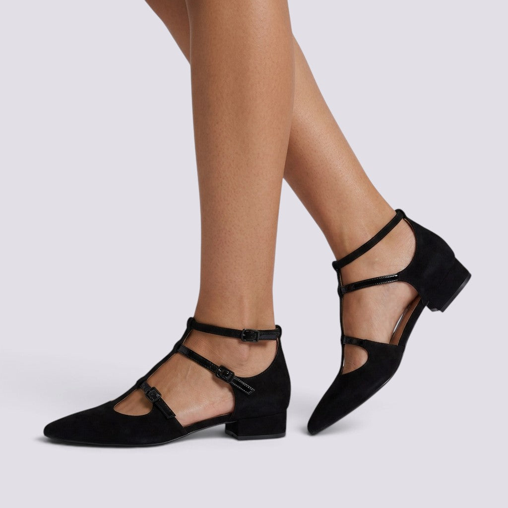 Zapatos Mujer Tacón Punta Fina con Hebilla
