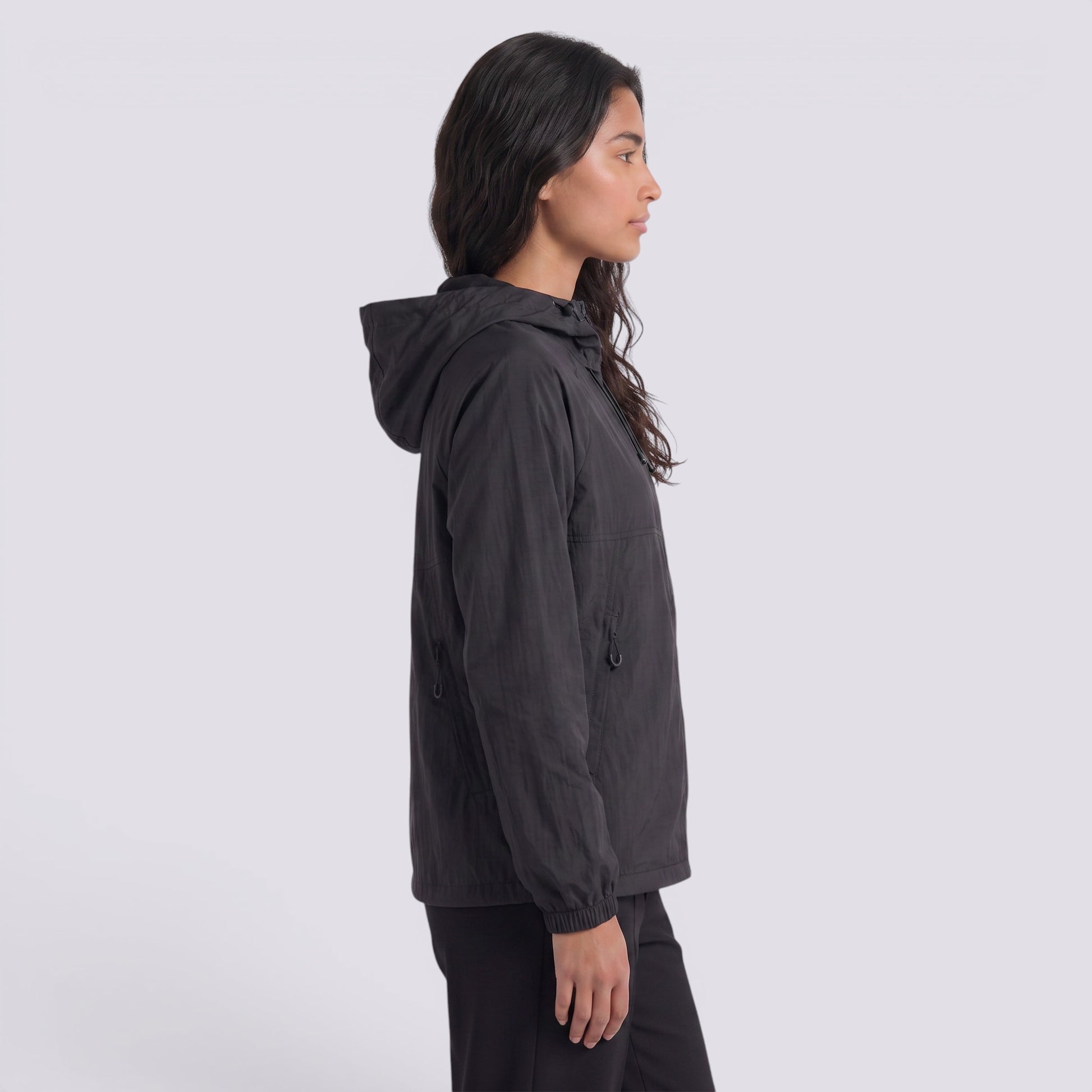 Chaqueta Cortavientos Mujer Ligera con Capucha
