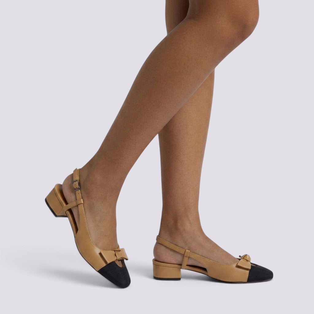 Sandalias Mujer de Piel Punta Cuadrada