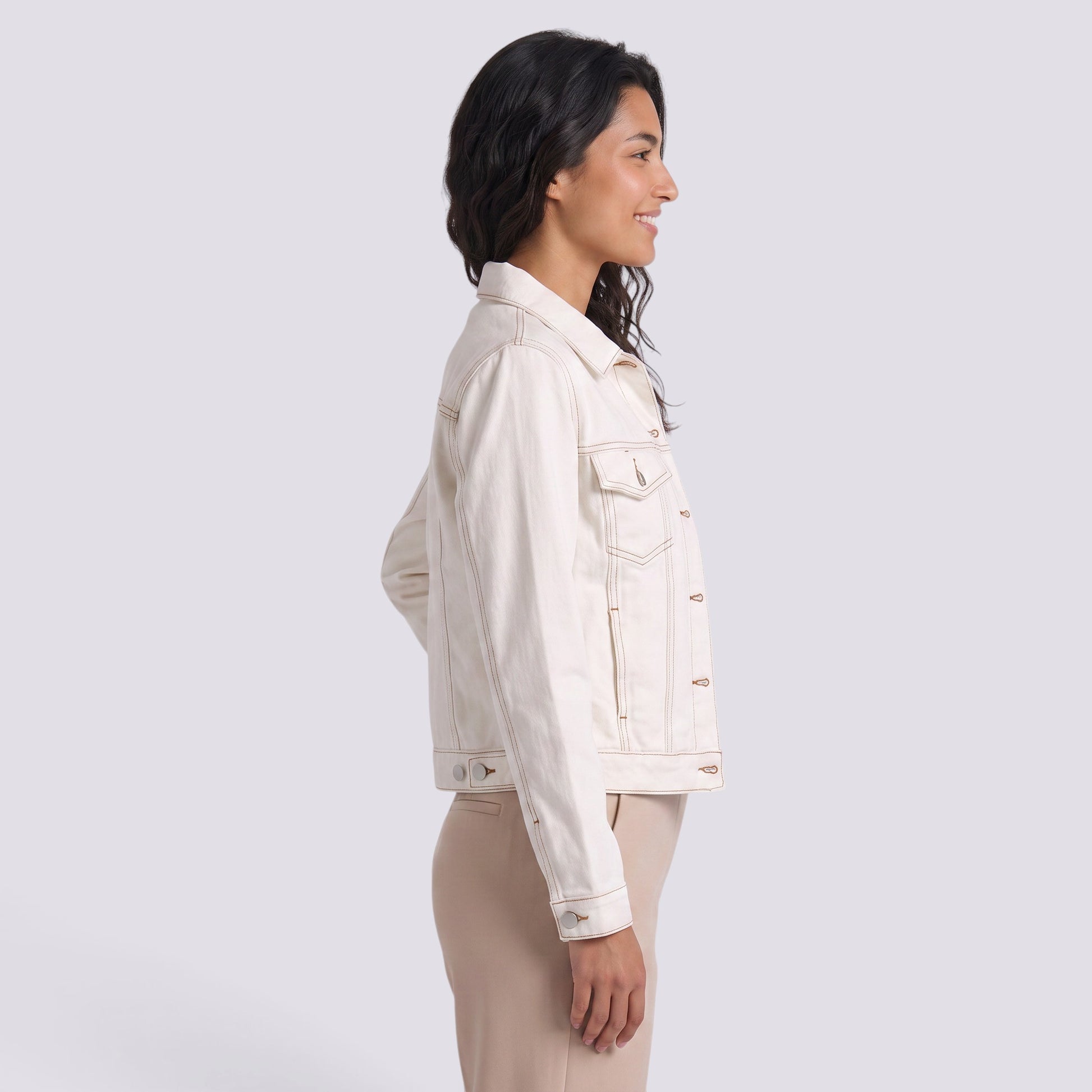 Chaqueta Vaquera Mujer Corte Recto Clásica