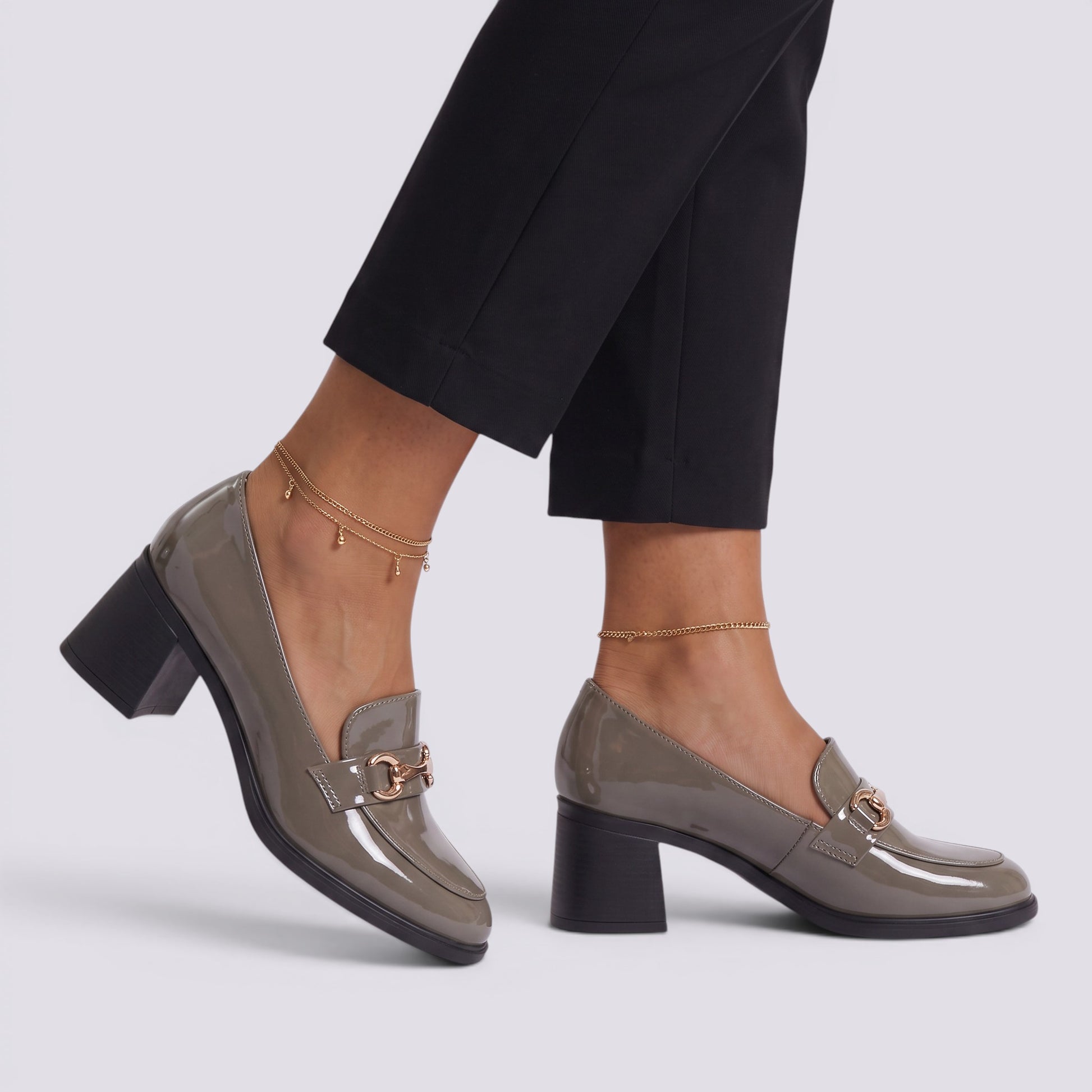 Zapatos Mocasín Mujer con Tacón Elegante