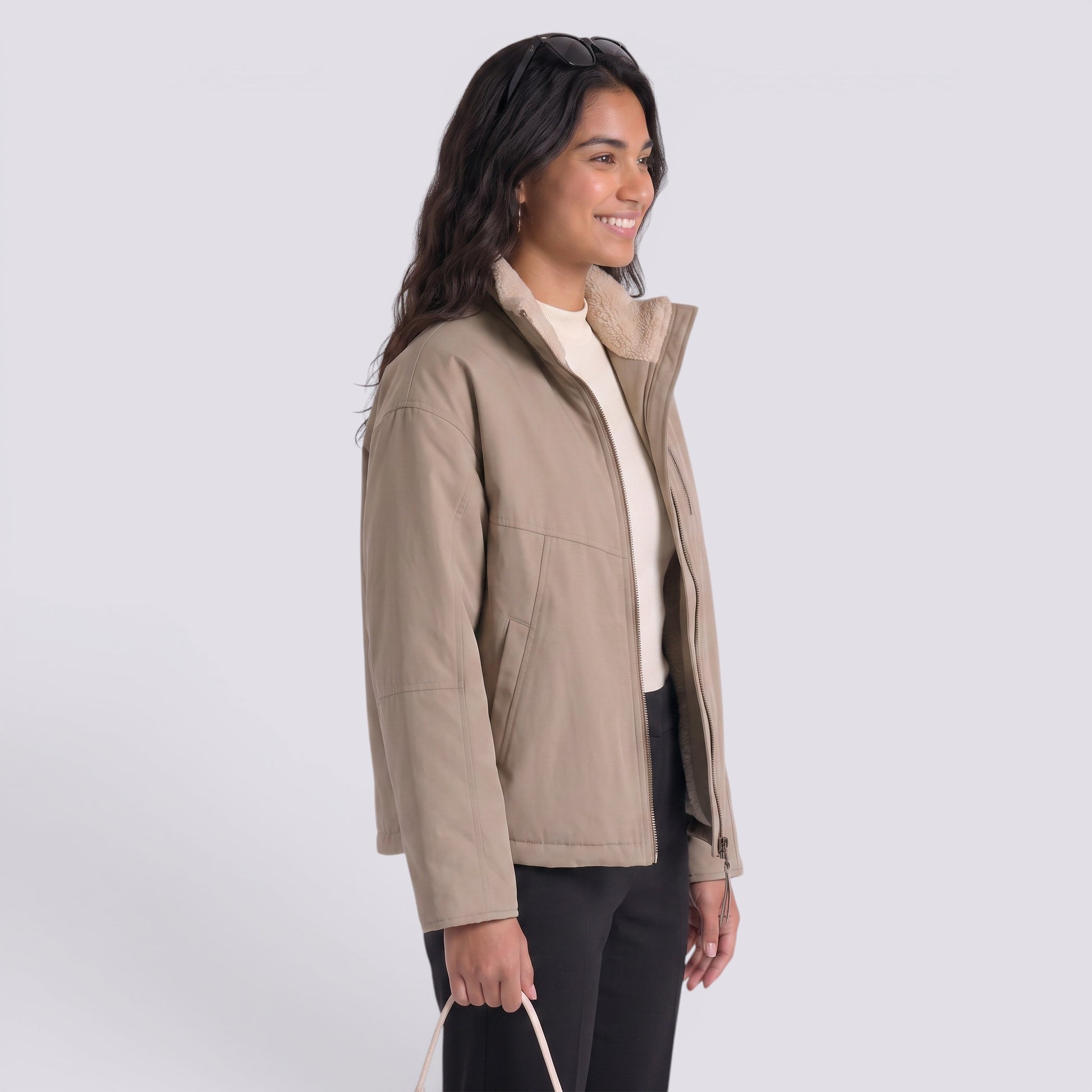 Chaqueta Acolchada Mujer Cuello Alto