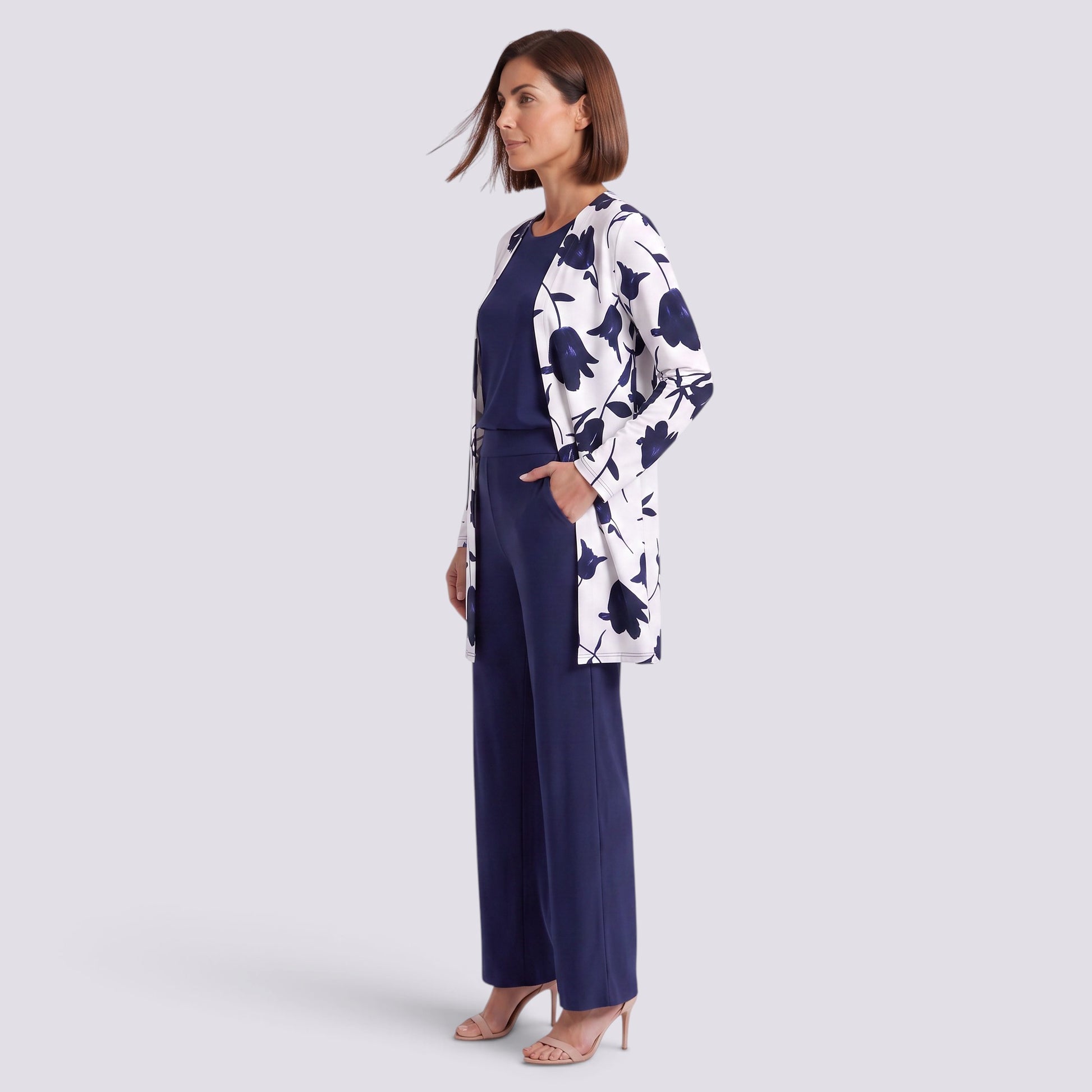 Conjunto Mujer Cárdigan y Pantalón Elegante