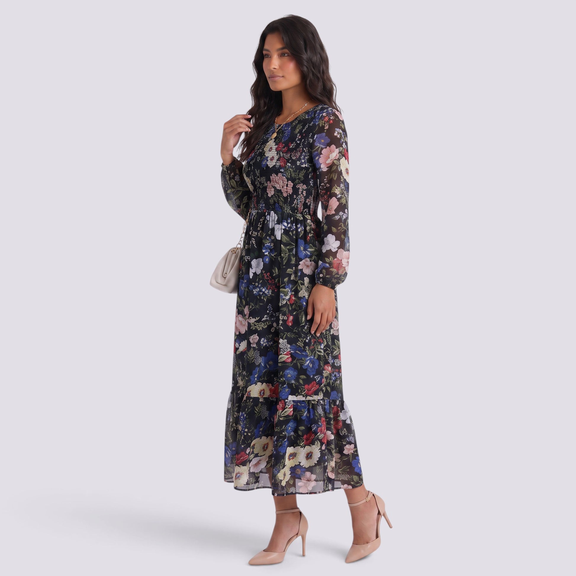 Vestido Casual Mujer Cuello Redondo