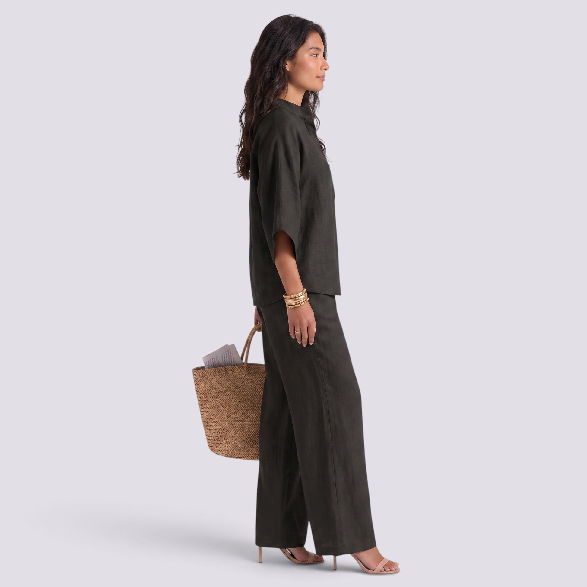 Conjunto Mujer Top y Pantalón Recto