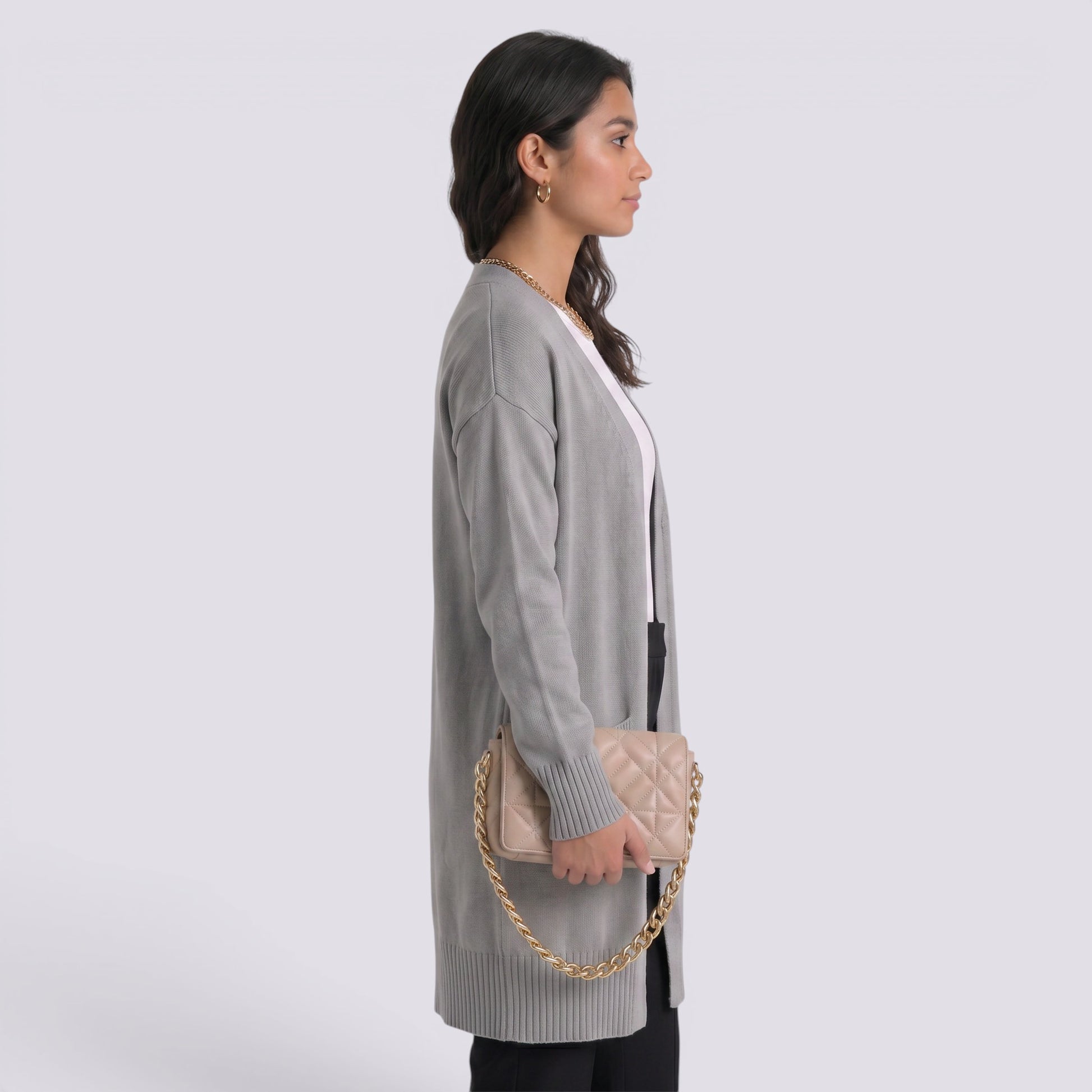 Cárdigan Mujer Largo Oversize de Punto