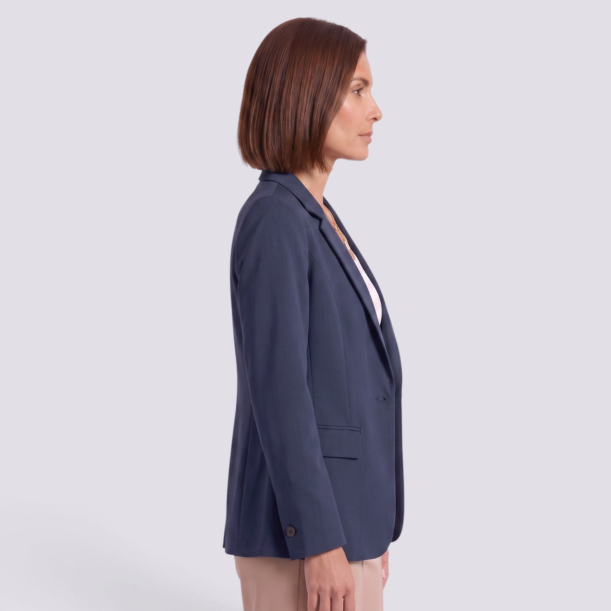 Blazer Mujer Entallado Un Botón