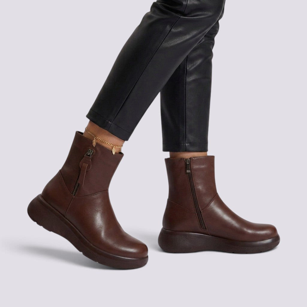 Botines Camperos Mujer con Flecos Planos