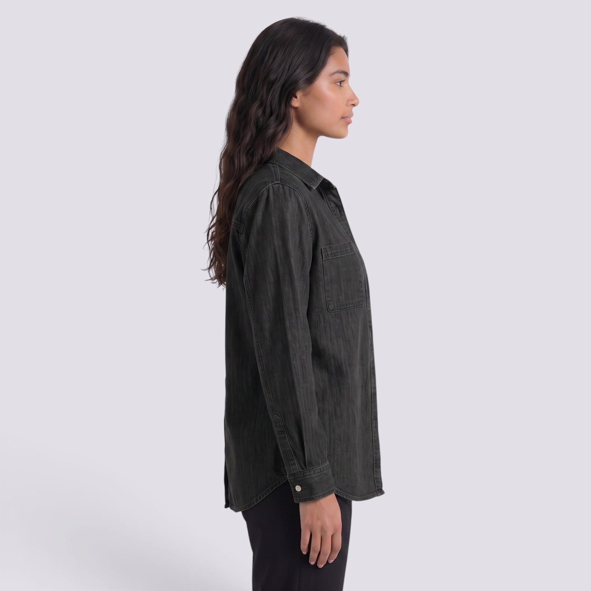 Chaqueta Mujer Vaquera Corte Holgado Doble Bolsillo