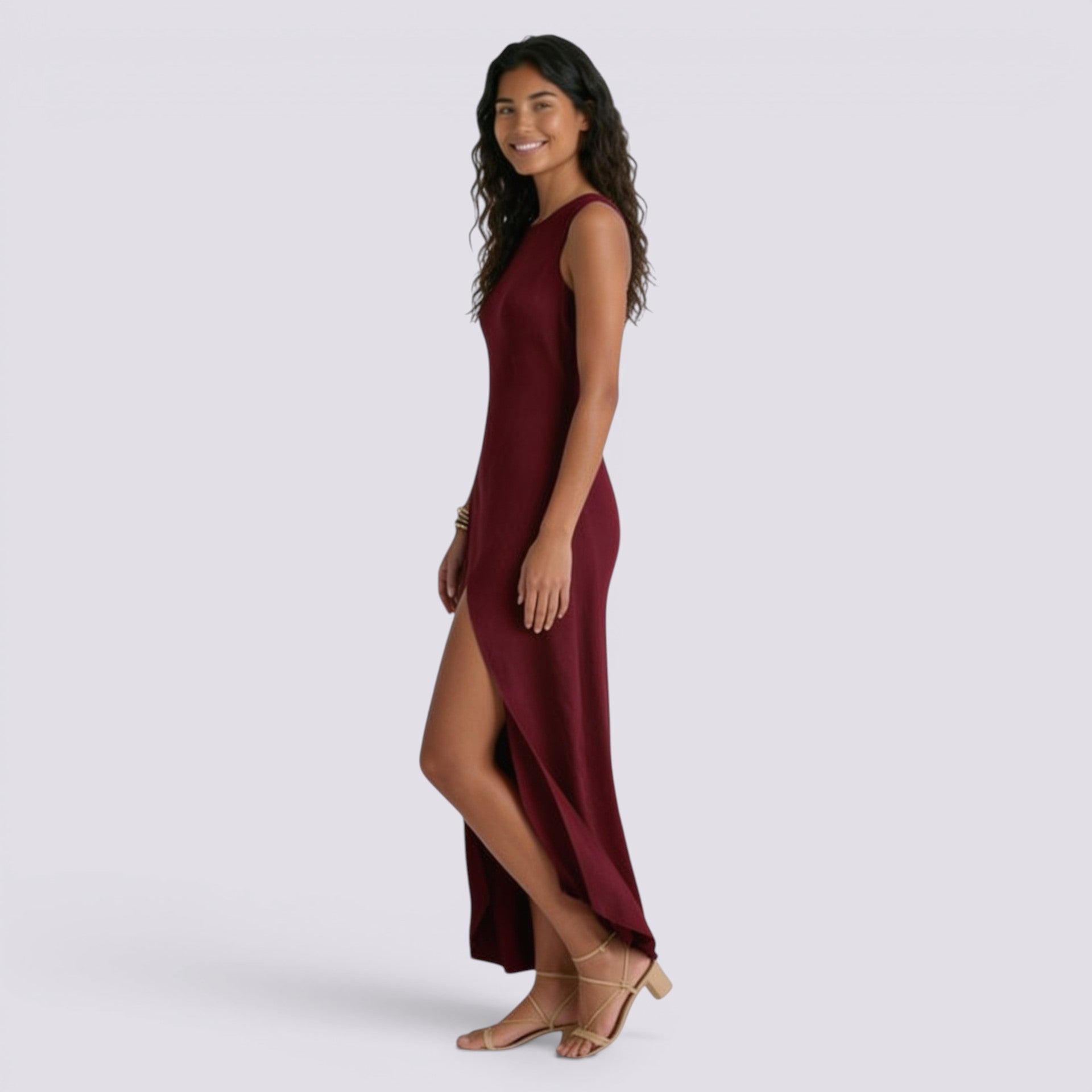Vestido Largo Asimétrico Mujer