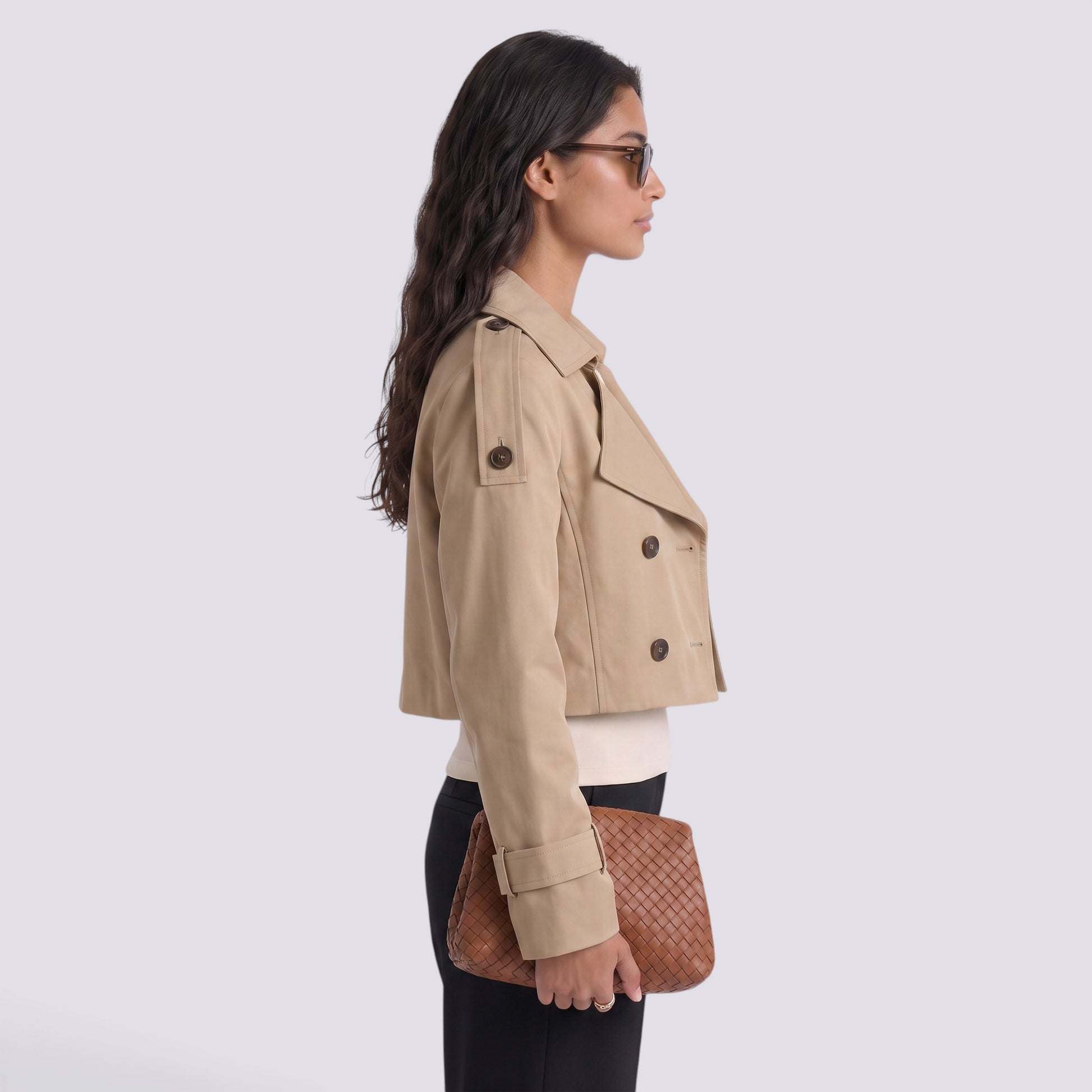 Chaqueta Corta Mujer Doble Botonadura