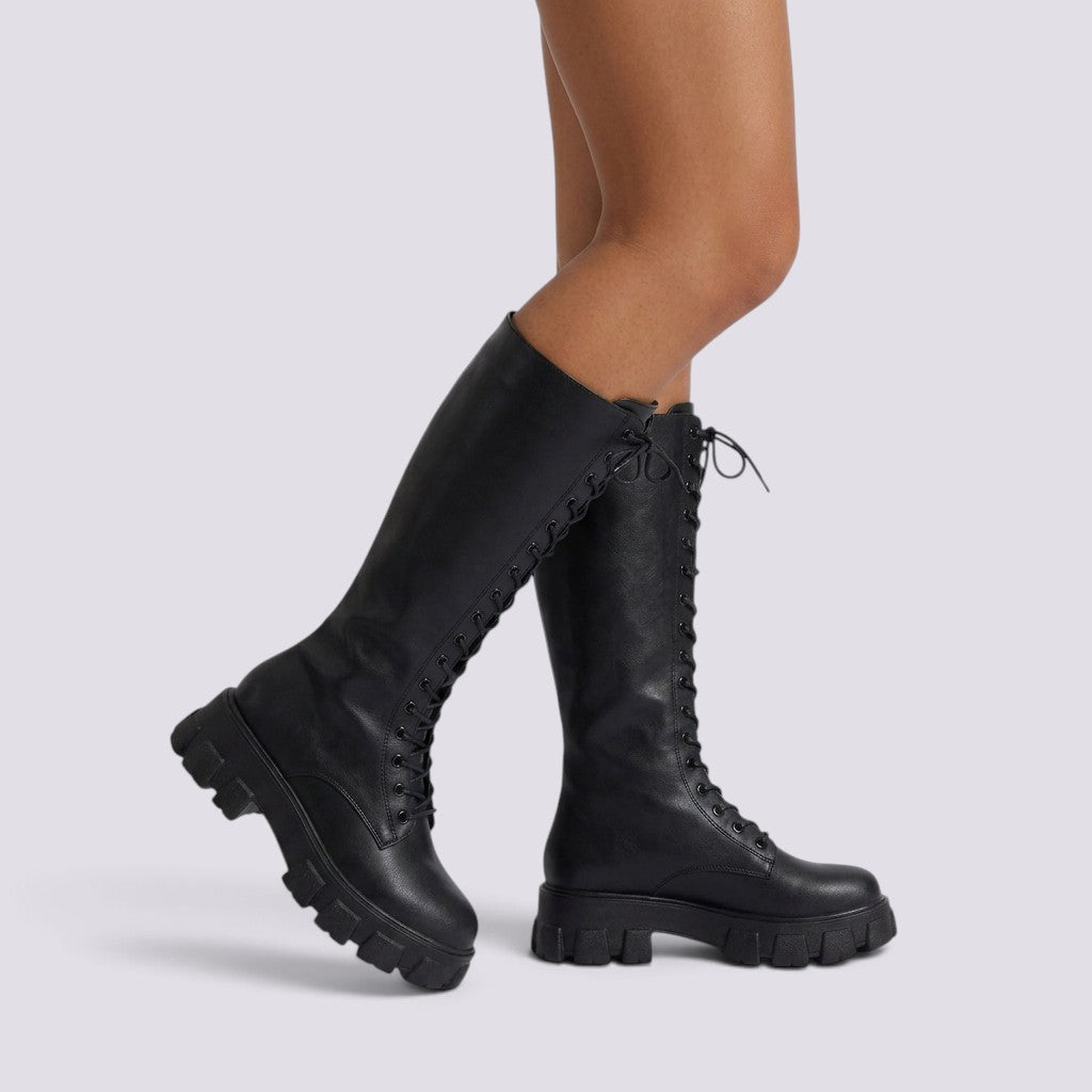 Botas Mujer Altas con Plataforma y Cremallera
