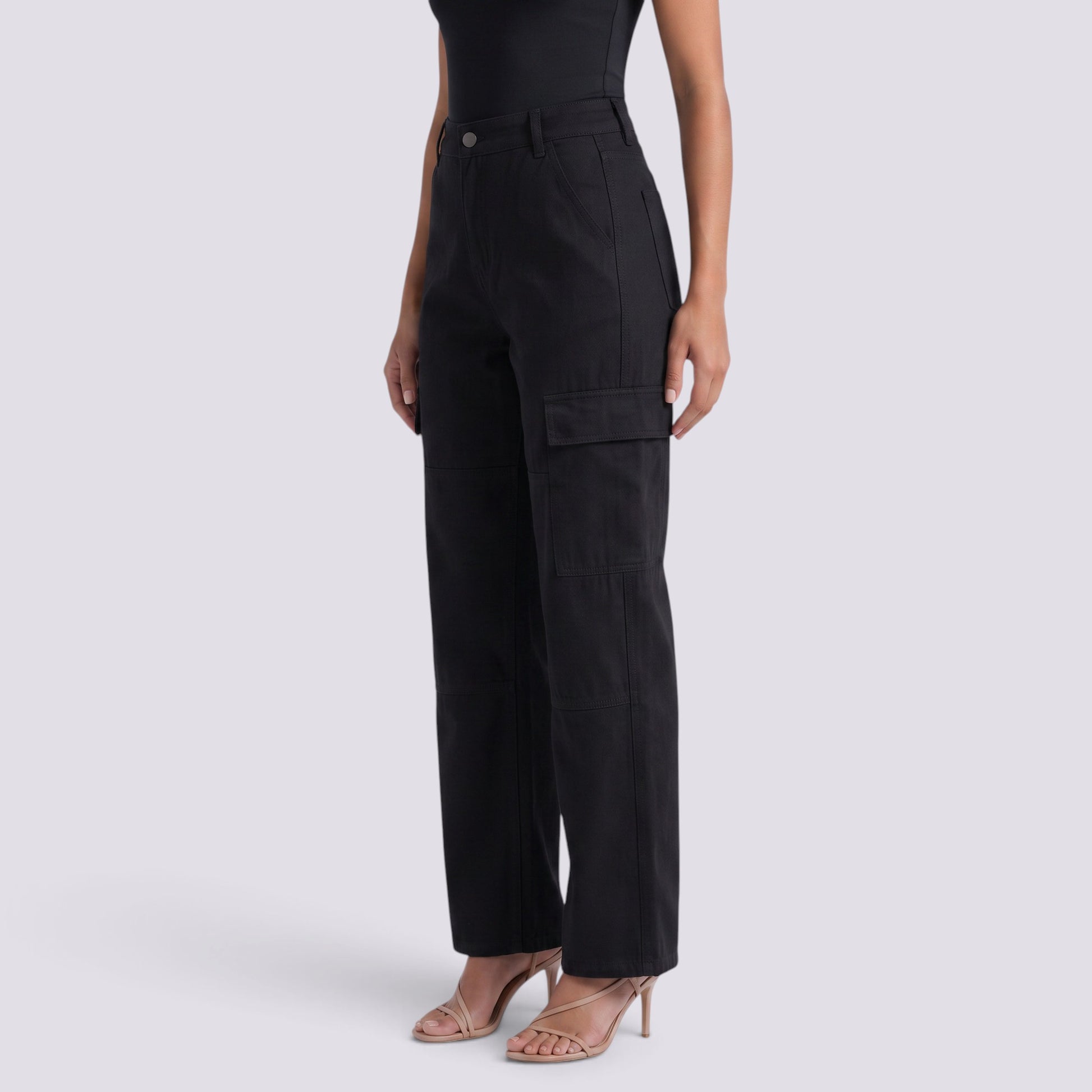 Pantalón Recto Mujer Cintura Alta Holgado