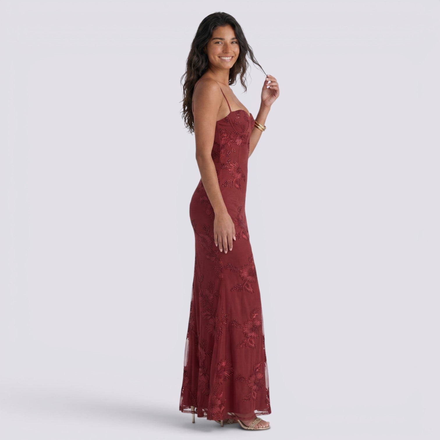 Vestido Largo Floral Mujer Fiesta