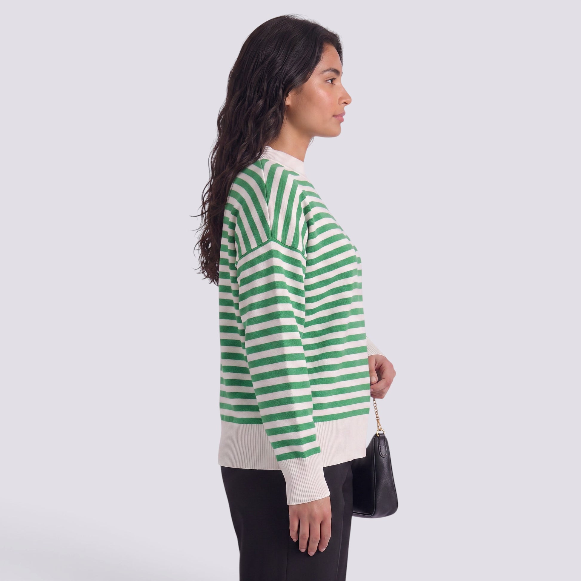 Jersey Mujer Punto Rayas Bicolor