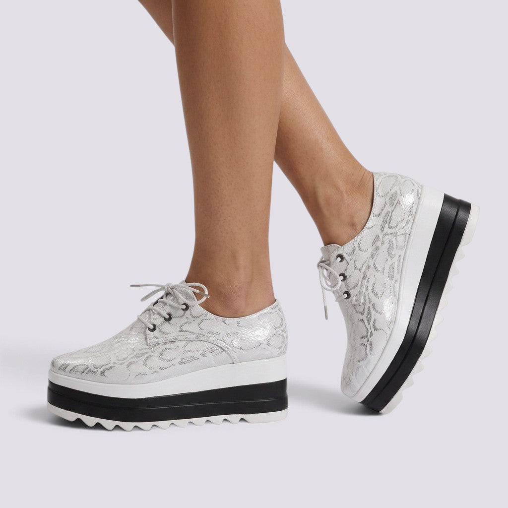 Zapatillas Plataforma Mujer Cordones