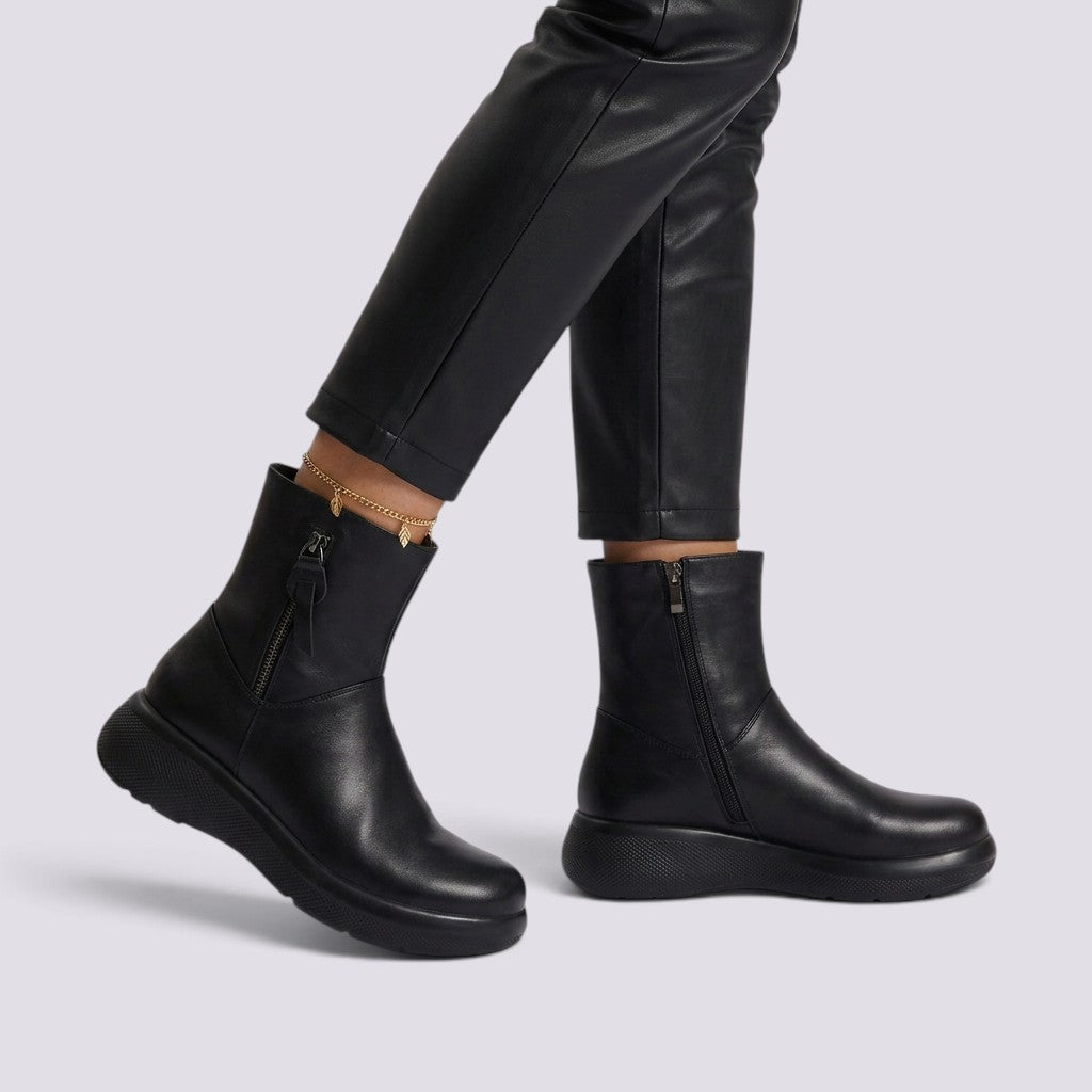 Botines Camperos Mujer con Flecos Planos