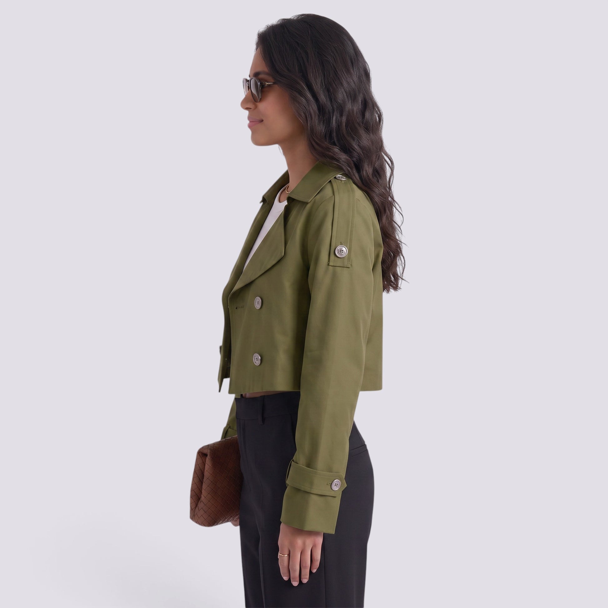 Chaqueta Corta Mujer Doble Botonadura