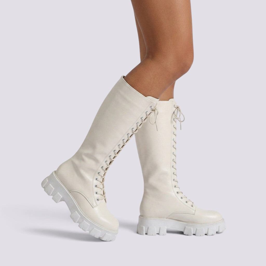 Botas Mujer Altas con Plataforma y Cremallera