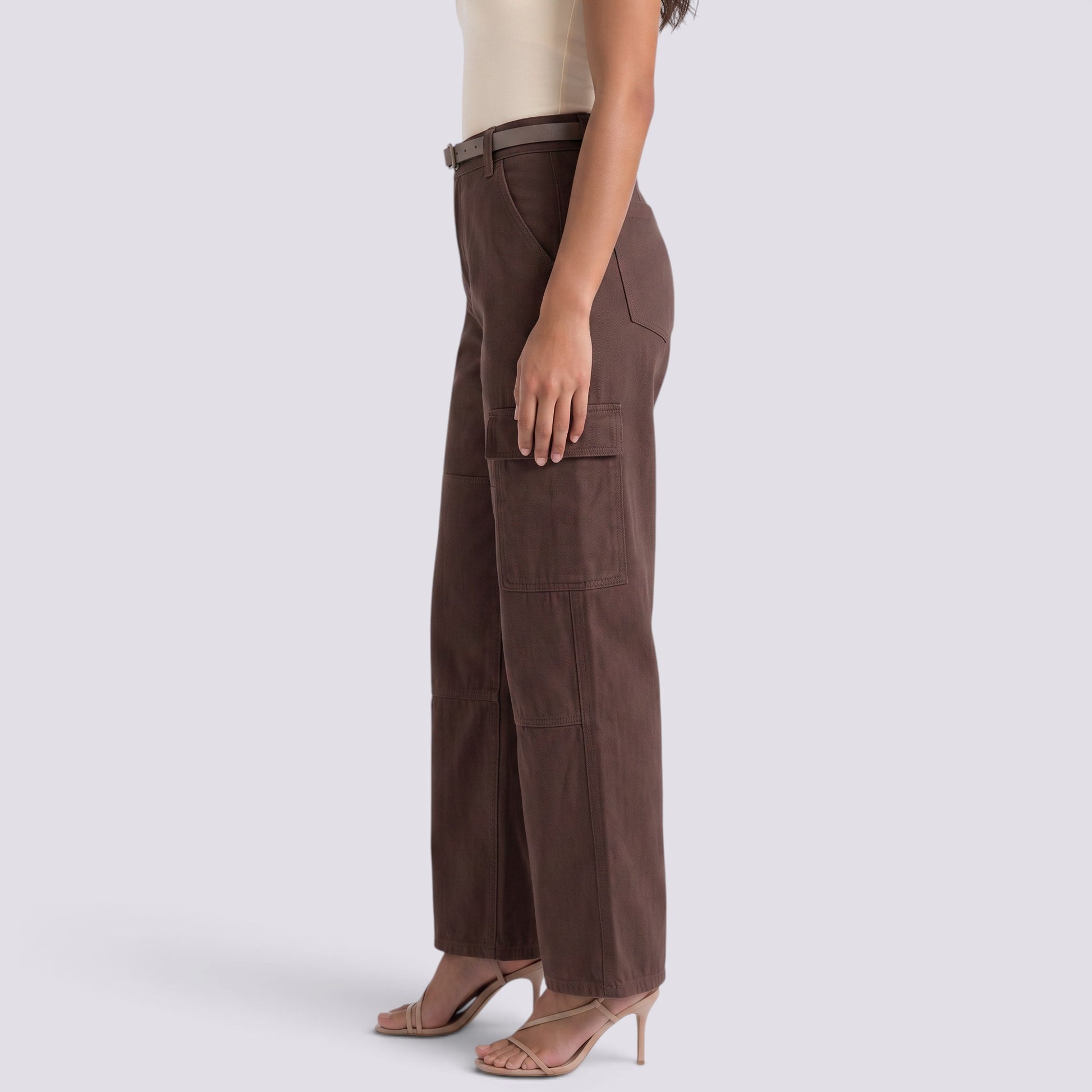 Pantalón Recto Mujer Cintura Alta Holgado