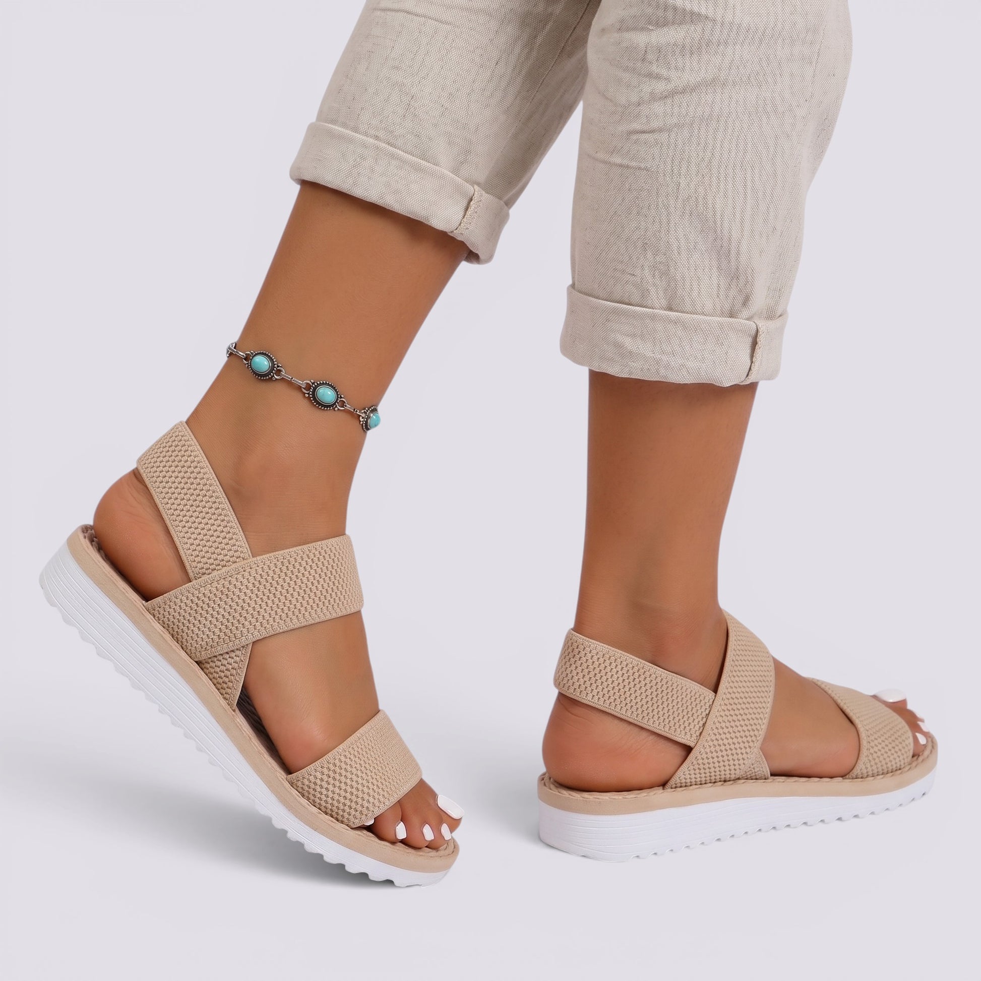 Sandalias Planas Mujer con Plataforma Verano