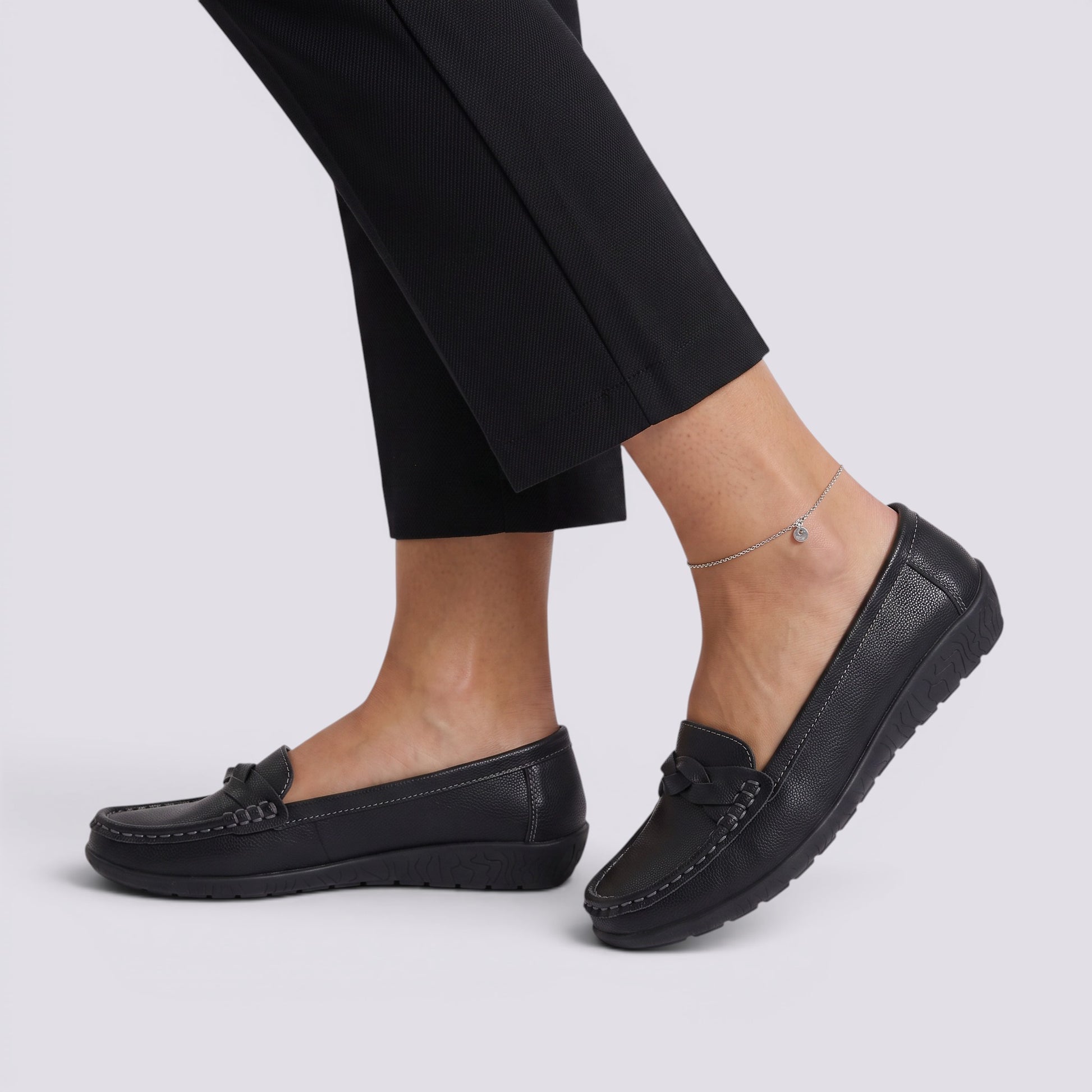 Mocasines Mujer Cómodos y Elegantes Planos Costura Vista