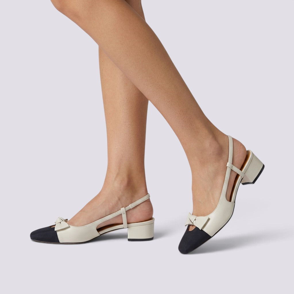 Sandalias Mujer de Piel Punta Cuadrada